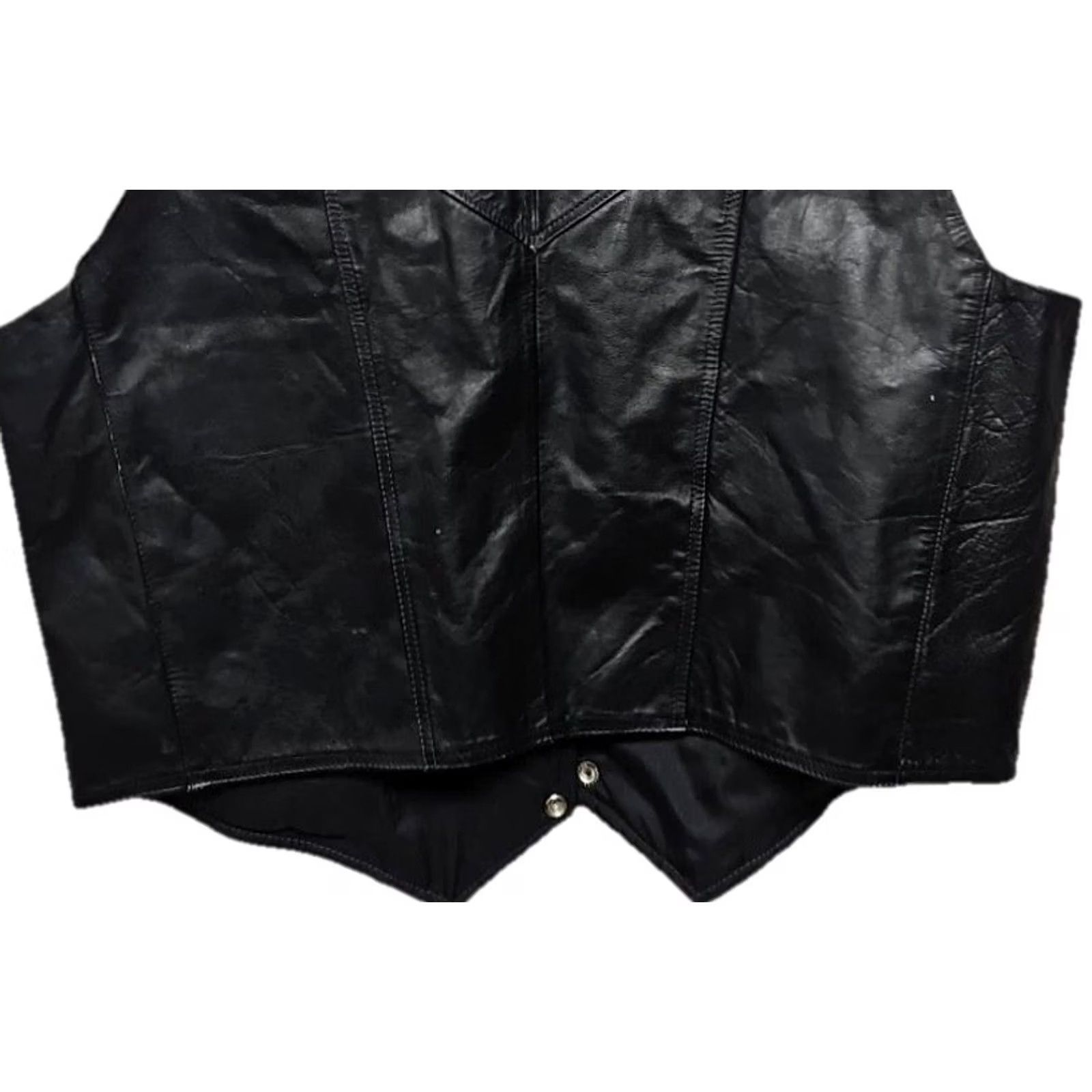 Vintage VINTAGE Arbolito Leather Vest Men XL 50 Black Mexico Motorcycle Jacket Lined Cowboy Biker Mens Size US XL / EU 56 / 4 - 7 Thumbnail