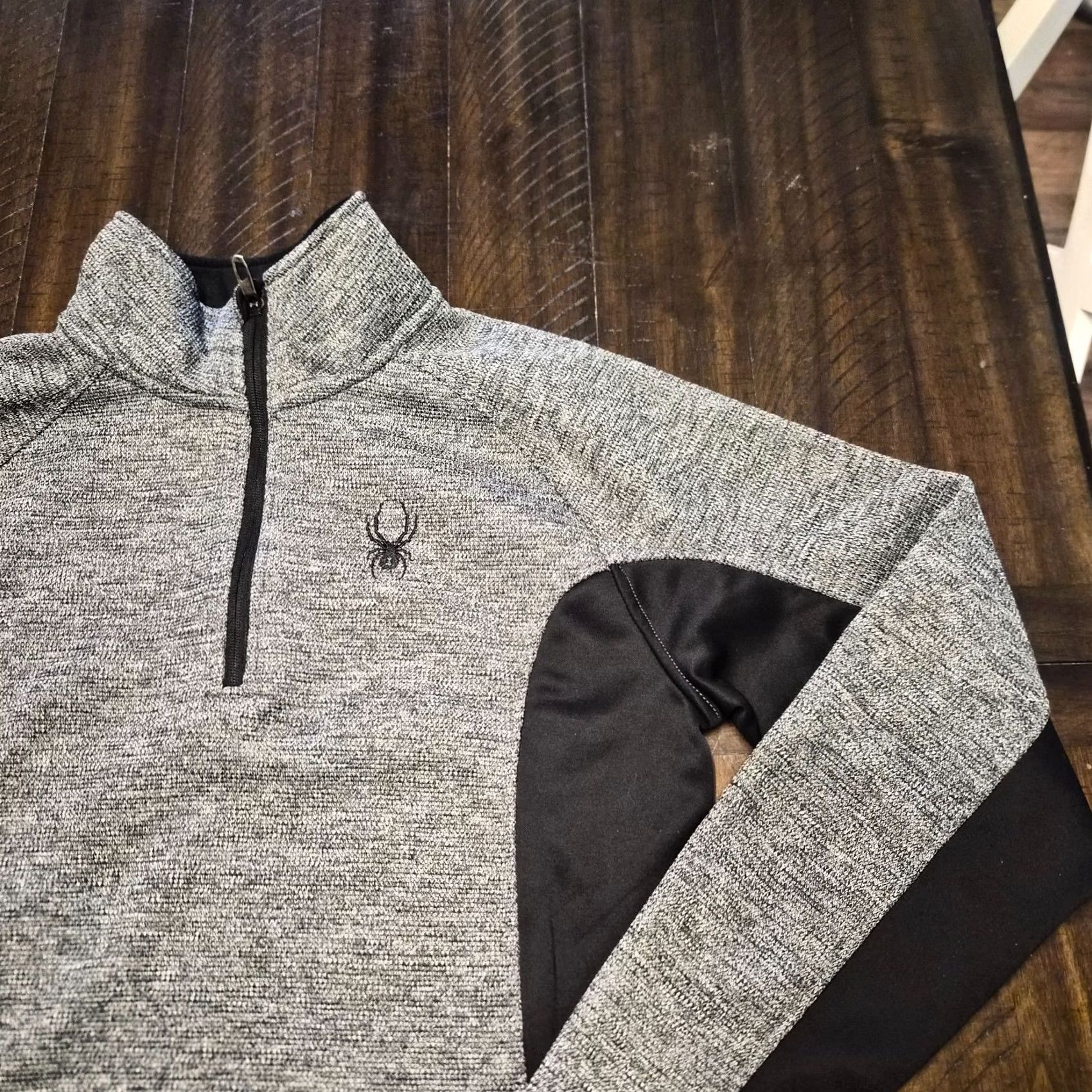 Spyder Spyder Sweater Mens Medium Gray Core Knit 1/4 Zip Mock Neck Ski Pullover G151 Size US M / EU 48-50 / 2 - 2 Thumbnail