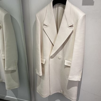 Celine o1w1db11124 Lou Double Cashmere Coat in White Size US M / EU 48-50 / 2 - 1 Thumbnail