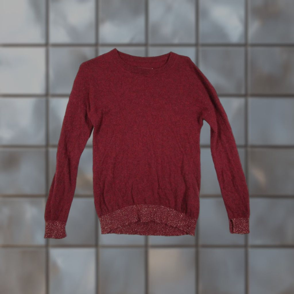 Zadig & Voltaire Zadig & Voltaire Sweater Womens Medium Red Cici Patch C Lurex Star Cashmere Size M / US 6-8 / IT 42-44 - 1 Thumbnail