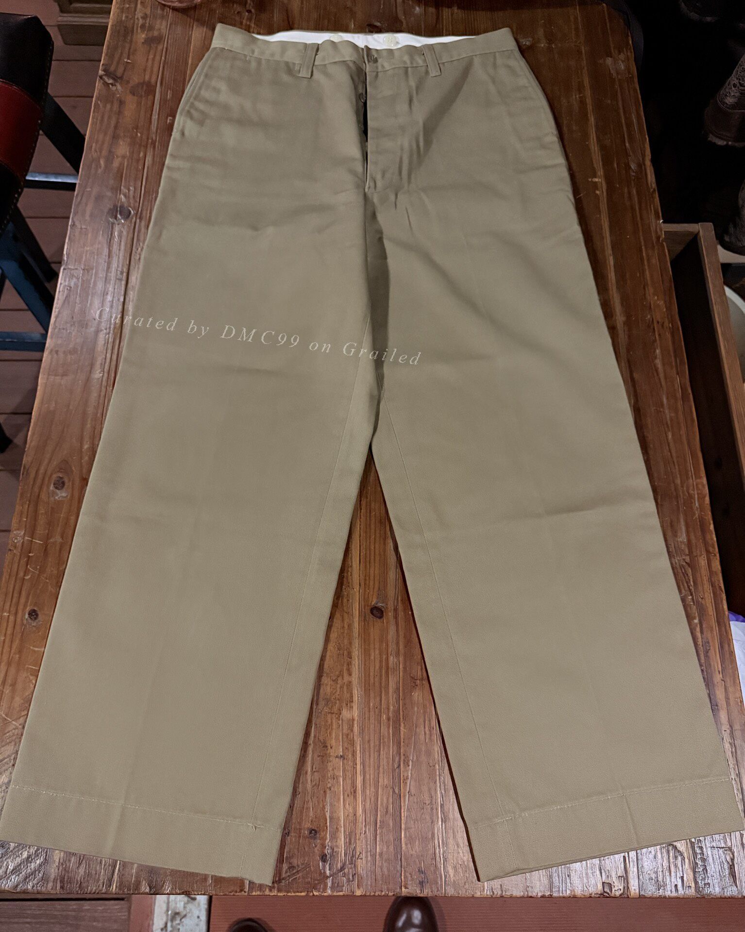 At Last & Co ATLAST & CO Khaki Casual Pants Size US 34 / EU 50 - 1 Thumbnail