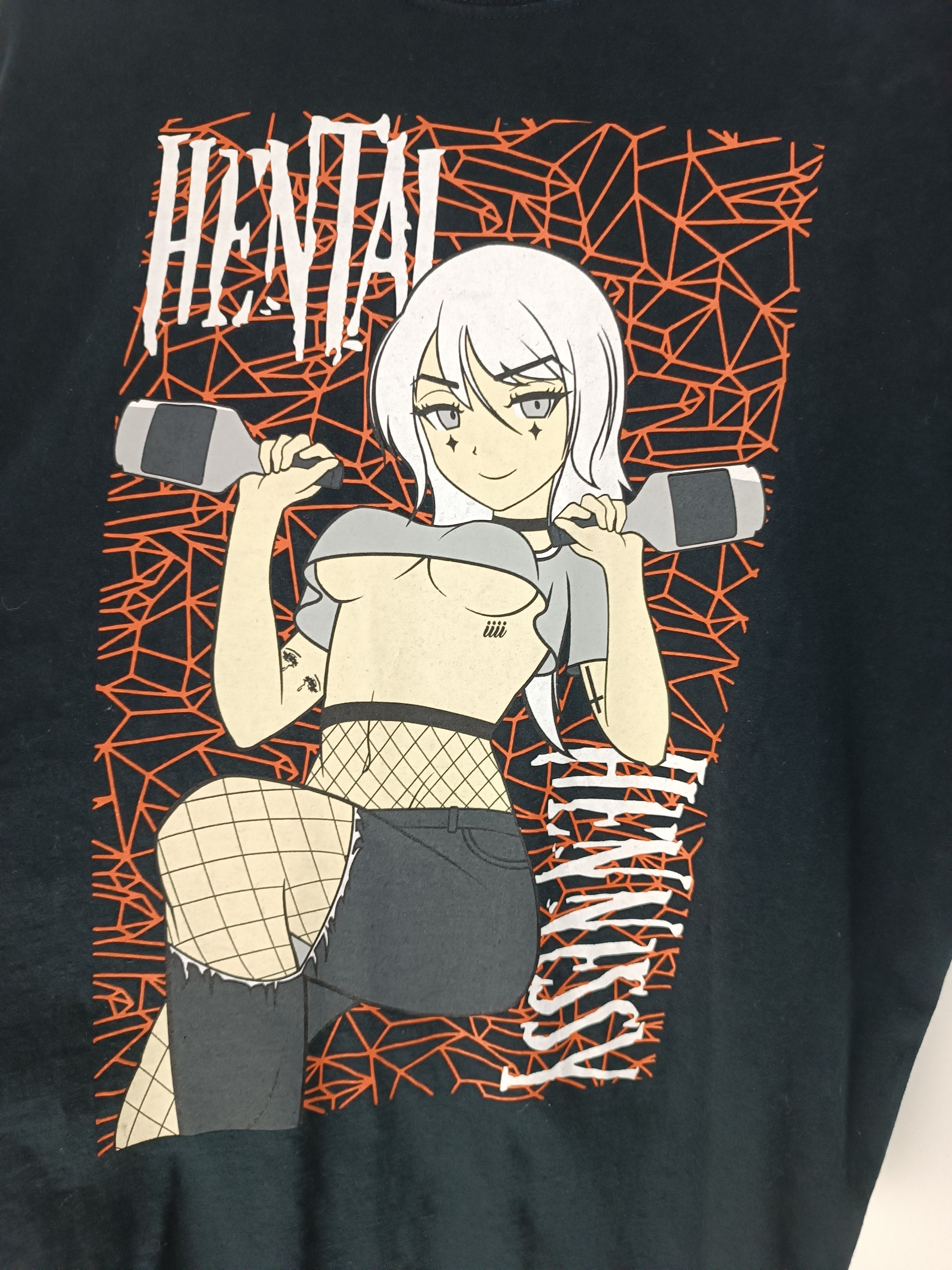 Anime VINTAGE HENTAI SEXY ANIME NARUTO ONE PIECE BLEACH TEE Size US L / EU 52-54 / 3 - 11 Thumbnail