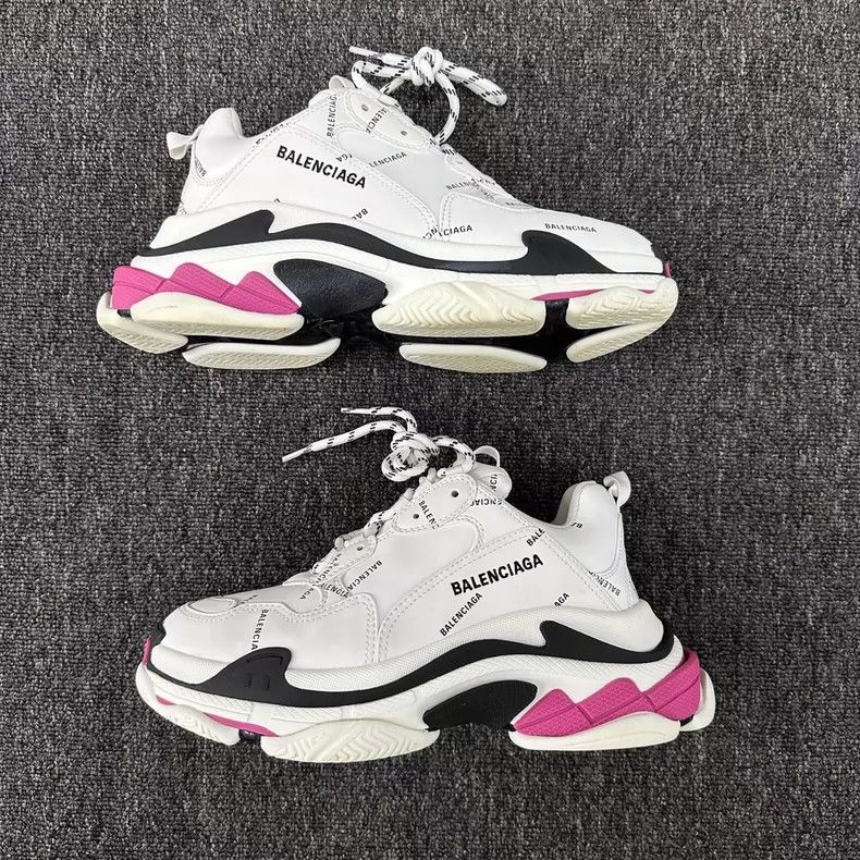 Balenciaga Balenciaga The black and white pink logo of Dad Shoes Tripl Size US 8 / EU 41 - 2 Thumbnail