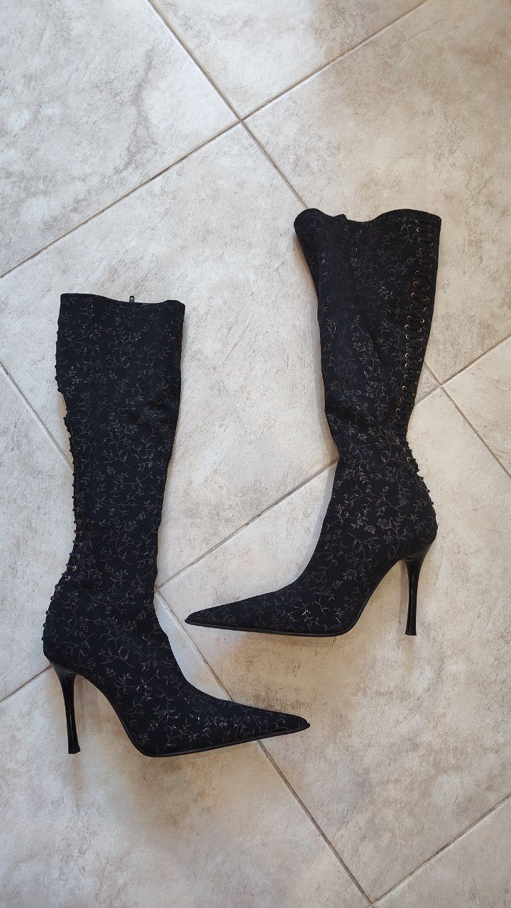 Other Designer Pointed Toe Boots Stiletto Heels US 6.5 / Eur 37 Size US 6.5 / IT 36.5 - 6 Thumbnail