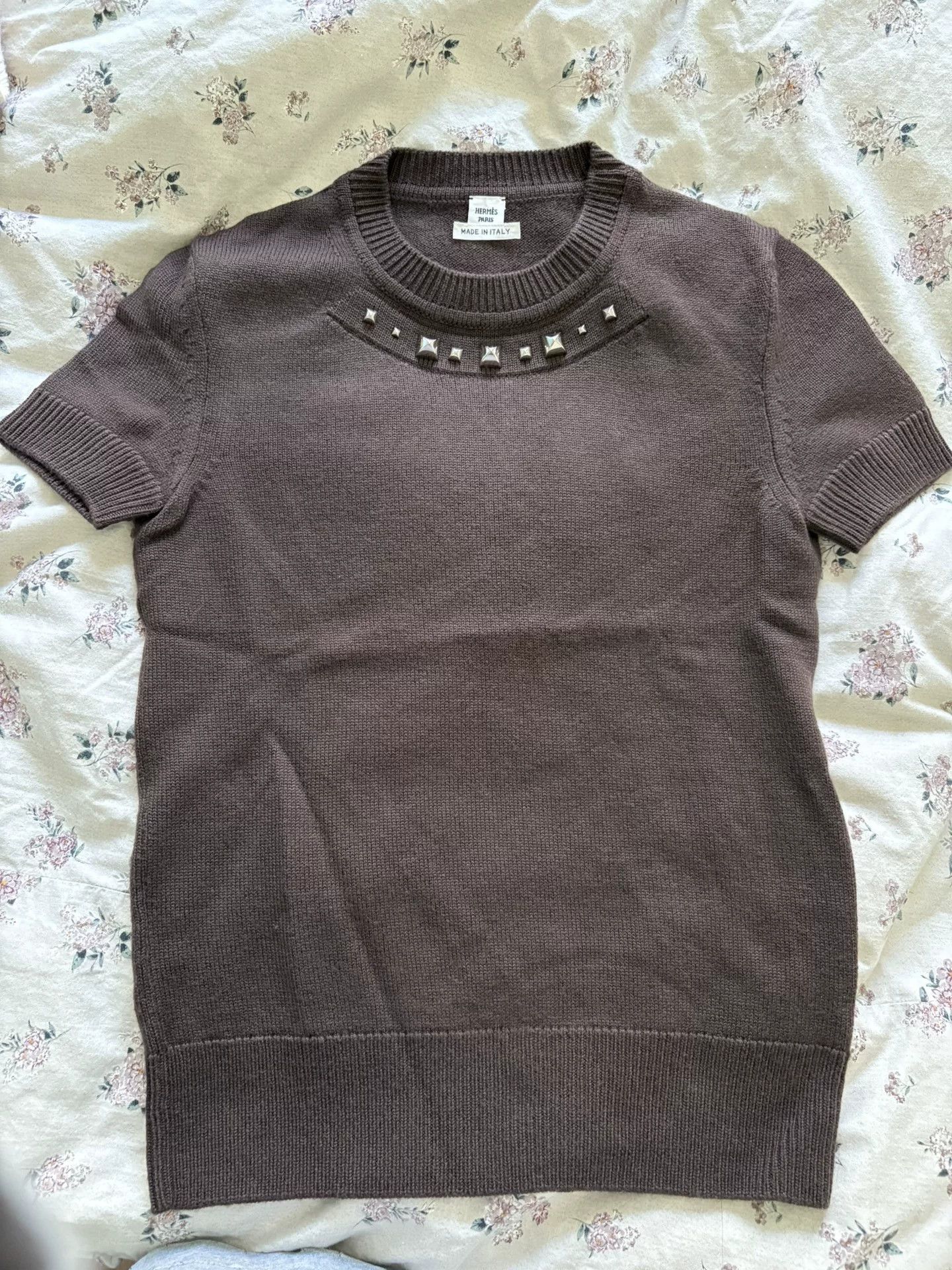 Hermes Hermes Studded Knit T-shirt Size 34 Size US XS / EU 42 / 0 - 1 Thumbnail