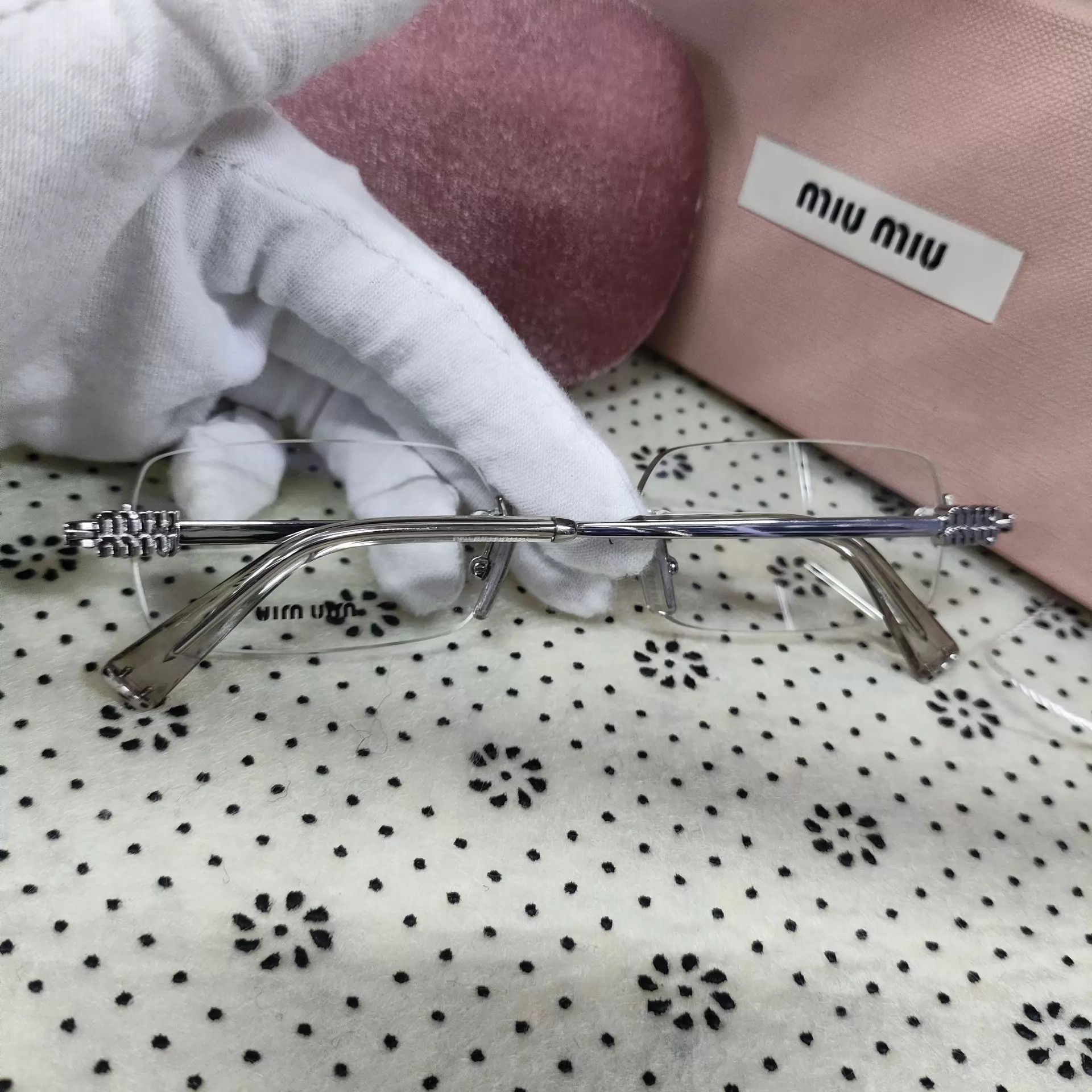 Miu Miu MIU MIU Frameless Eyeglasses Double Logo Temples Size ONE SIZE - 3 Thumbnail