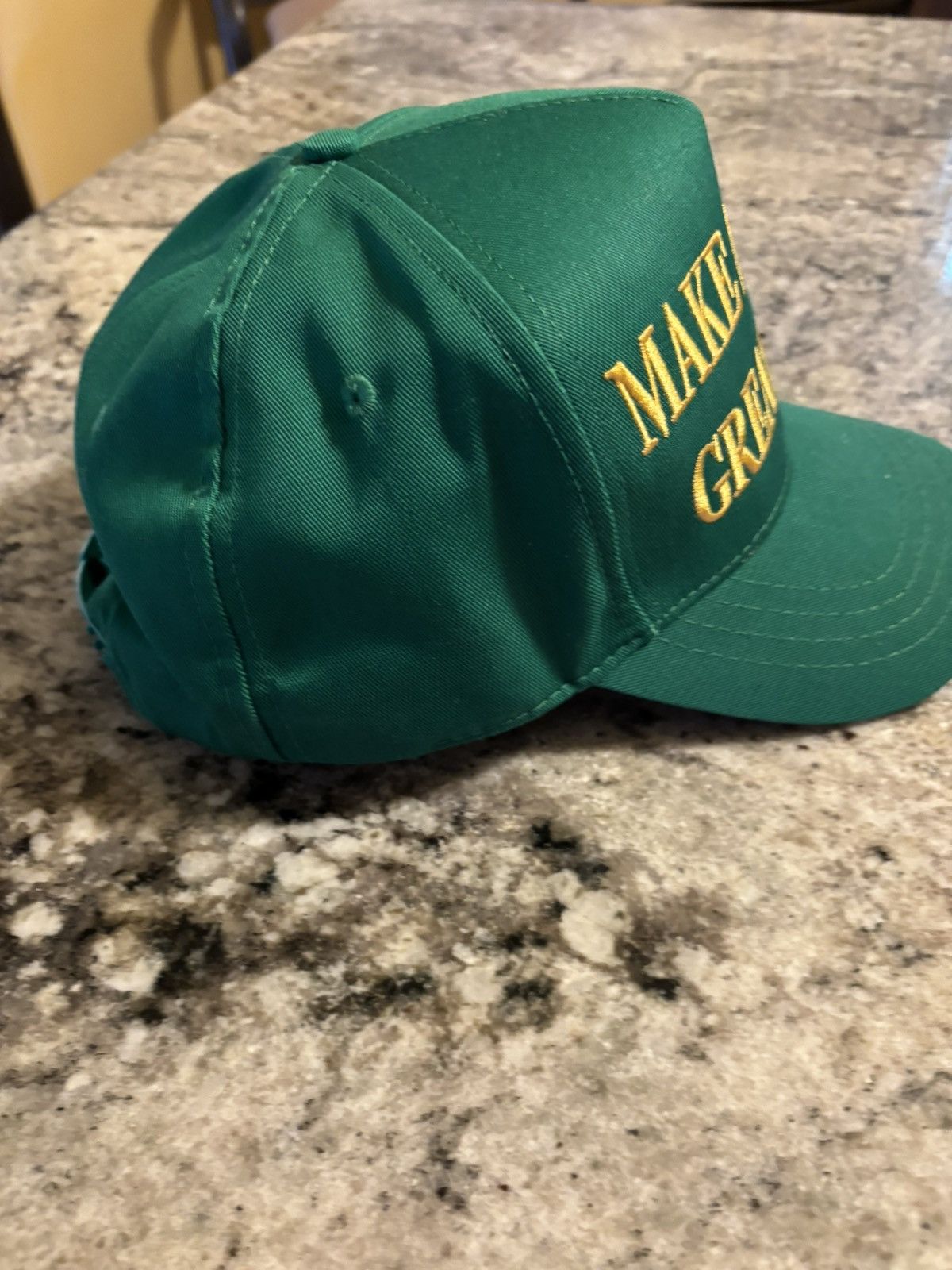 Donald Trump QFFICAL MQNEY GREEN & GQLD LETTER$ TRUMP MAGA HAT Size 44 - 3 Thumbnail