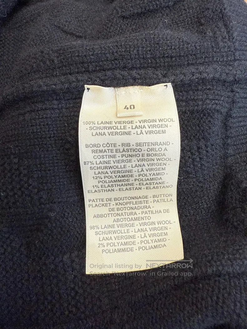 Hermes Hermes Black knitted cardigan Size S / US 4 / IT 40 - 6 Thumbnail