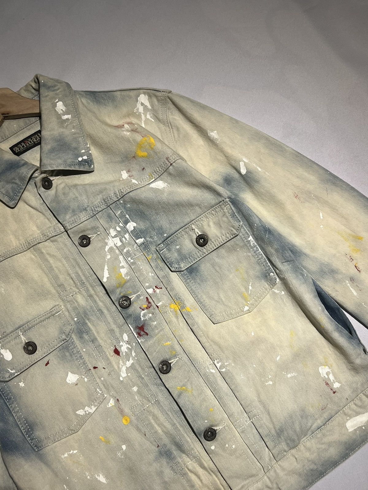 Japanese Brand × Zephyr JAPANESE BRAND, ZEPHYREN DENIM DISTRESSED JACKET Size US M / EU 48-50 / 2 - 6 Thumbnail