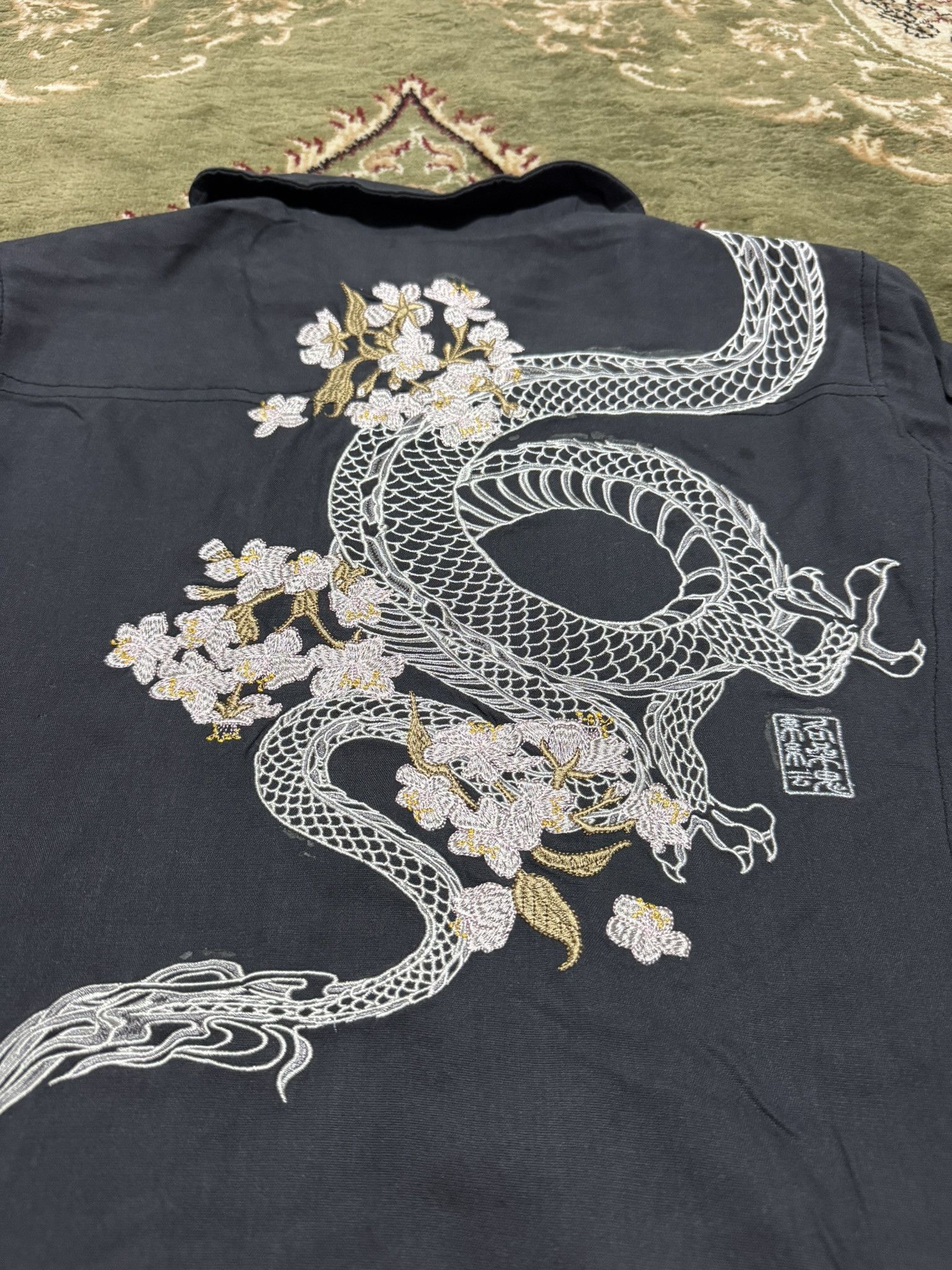 Japanese Brand Vintage Karakuri Tamashi Embroider Sukajan Tactical Jacket Size US L / EU 52-54 / 3 - 3 Thumbnail
