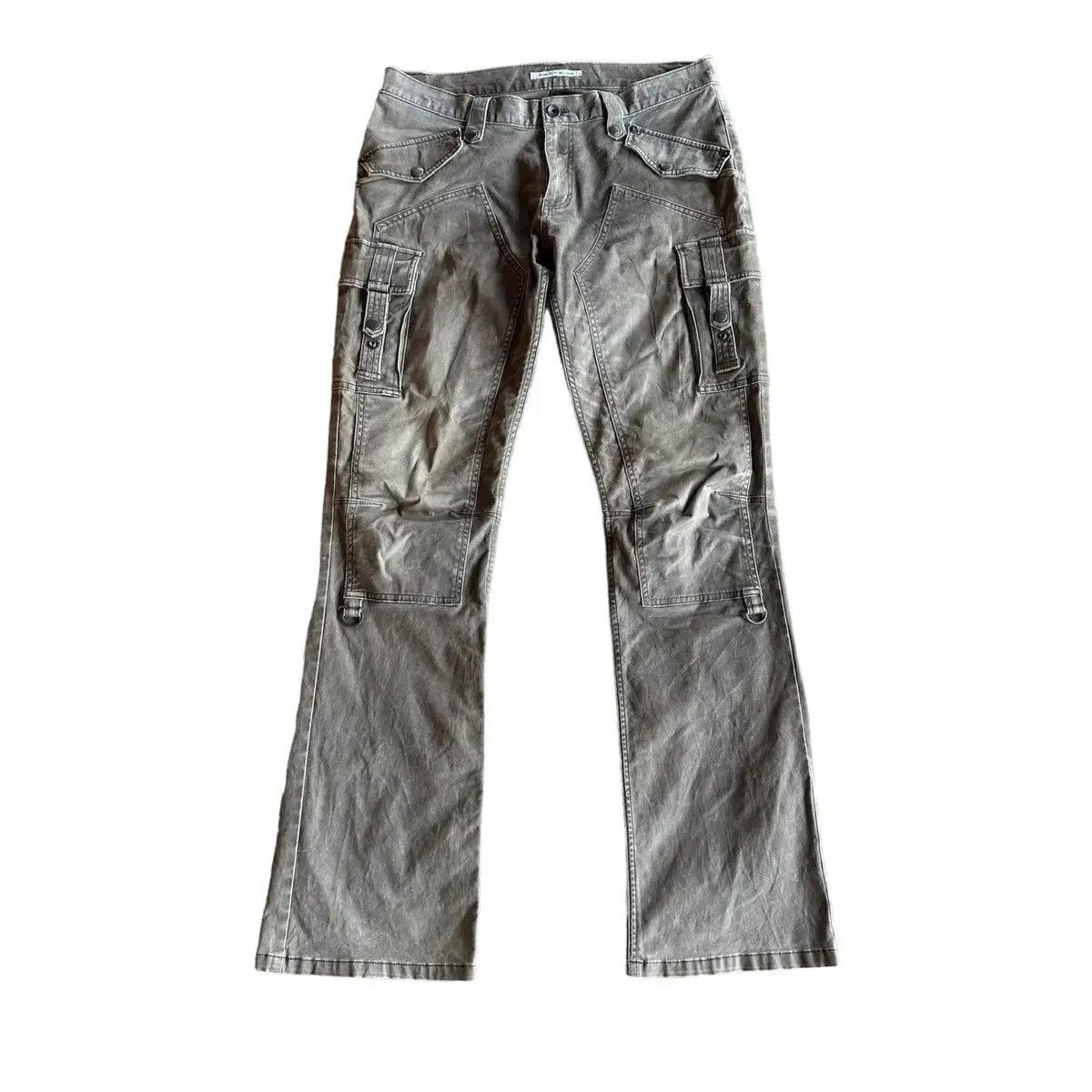 Selected Homme FLARES/BOOTCUT VTG DOUBLE KNEE RARE BONDAGE PUNK JAPAN PANTS Size US 33 - 1 Thumbnail