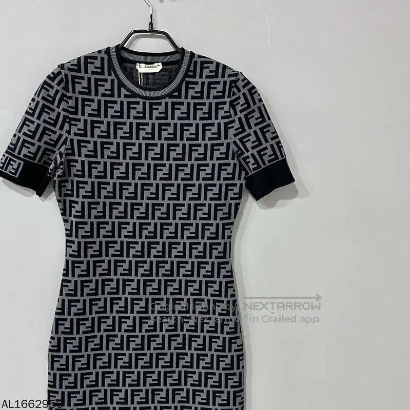 Fendi Fendi Gray Logo Print Women's Dress . Size XXS / US 00 / IT 34 - 2 Thumbnail