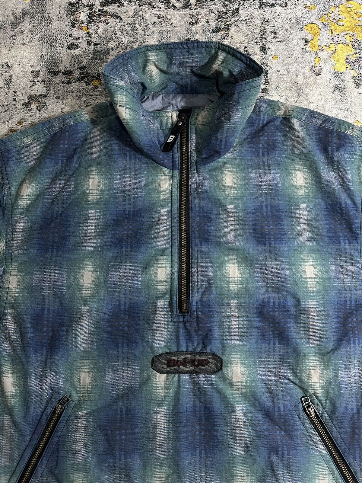 Yohji Yamamoto BIG SIZE YOHJI STYLE BE!POP HALF ZIP NICE TARTAN JACKET Size US XXL / EU 58 / 5 - 3 Thumbnail