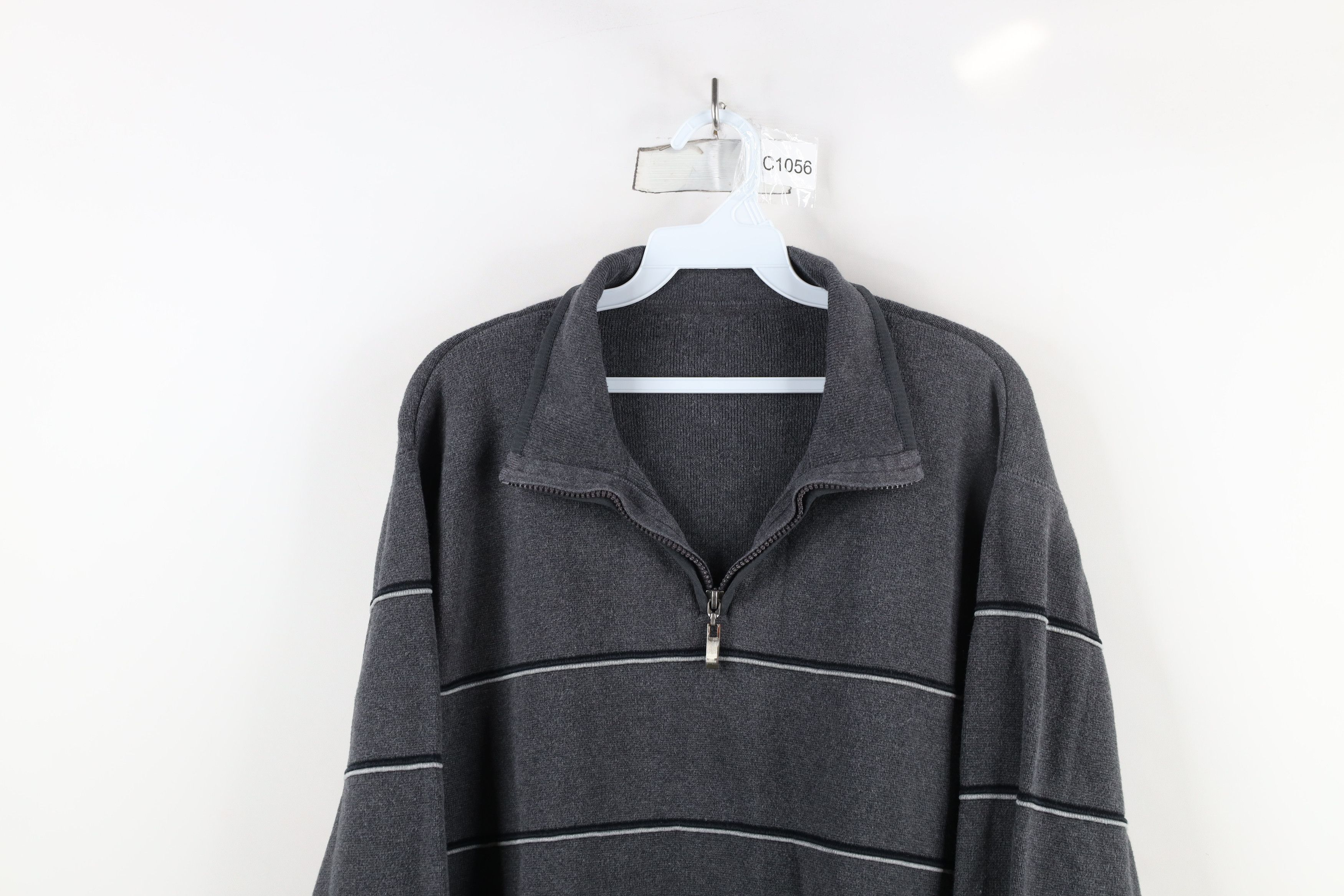 Vintage Vintage 90s Streetwear Heavy Thermal Knit Half Zip Sweater Size US L / EU 52-54 / 3 - 2 Thumbnail