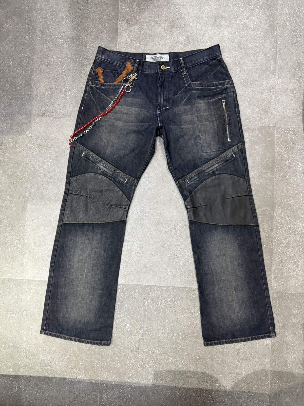 Von Dutch vintage von dutch hybrid leather moto denim rider if6was9 Size US 38 / EU 54 - 3 Thumbnail
