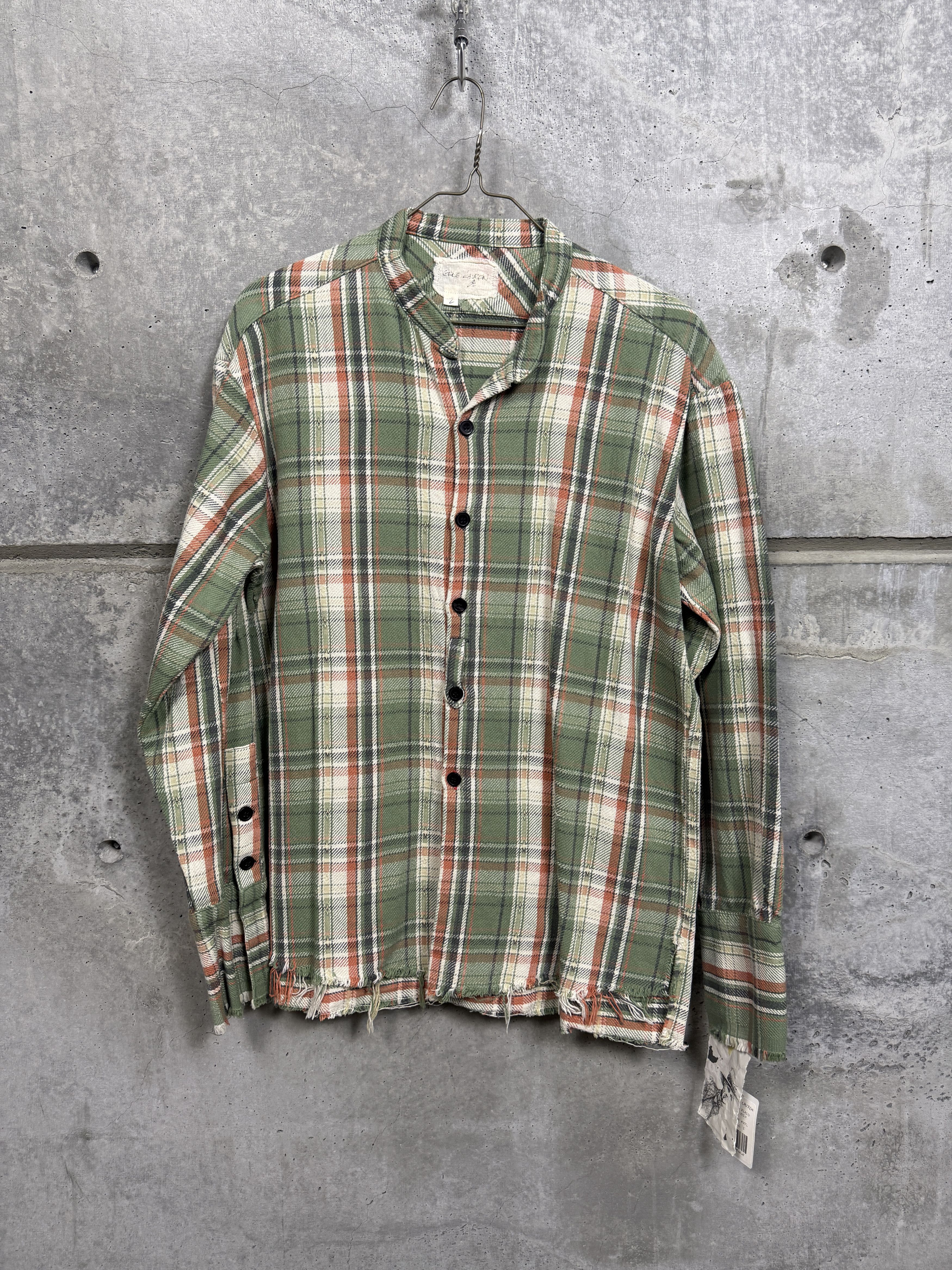 Greg Lauren $850 Greg Lauren Army Plaid Studio Shirt Size US M / EU 48-50 / 2 - 4 Thumbnail