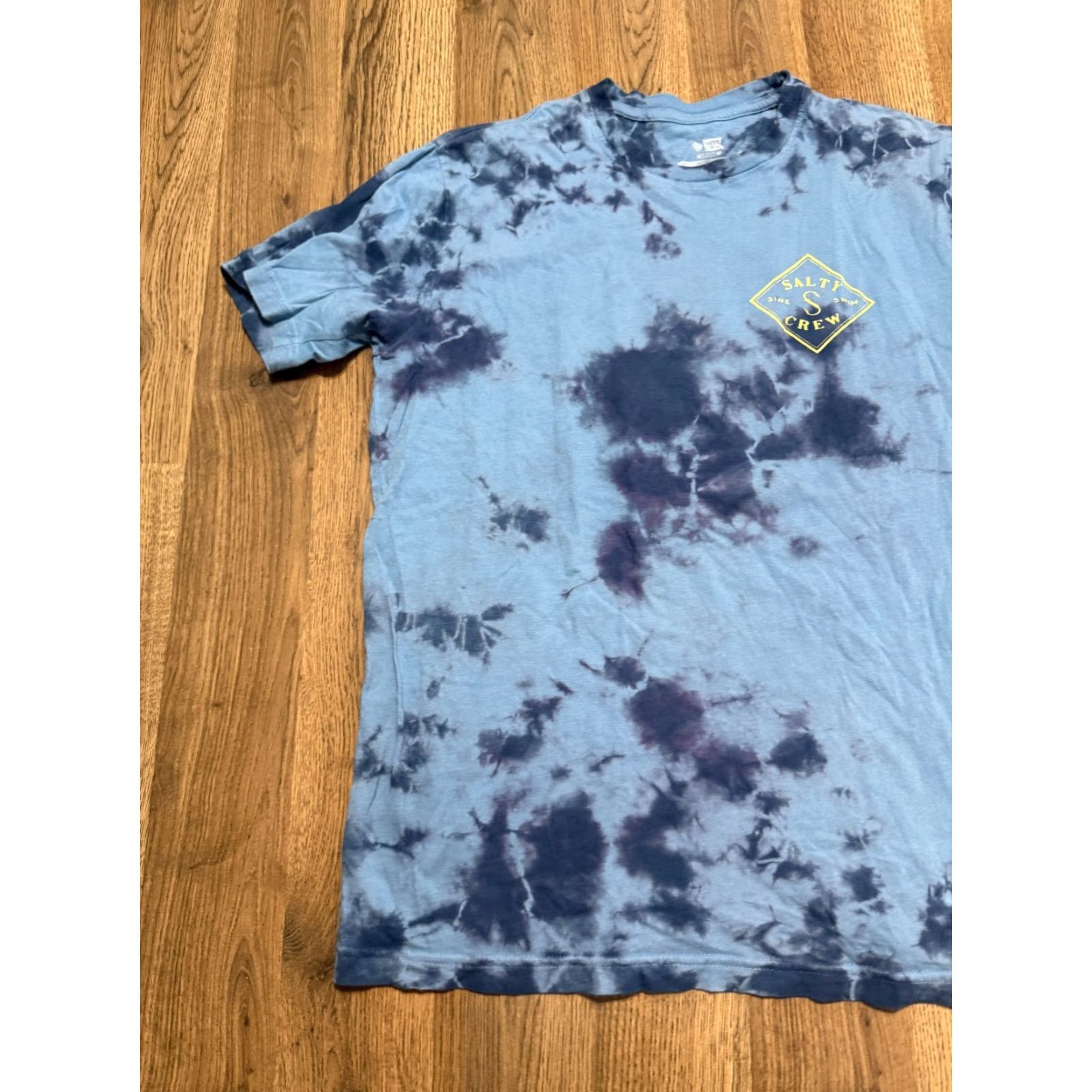 Vintage Salty Crew Shirt Men Medium Blue Yellow Tie Dye Salty Sink Swim Crew T-Shirt Mens Size US M / EU 48-50 / 2 - 3 Thumbnail