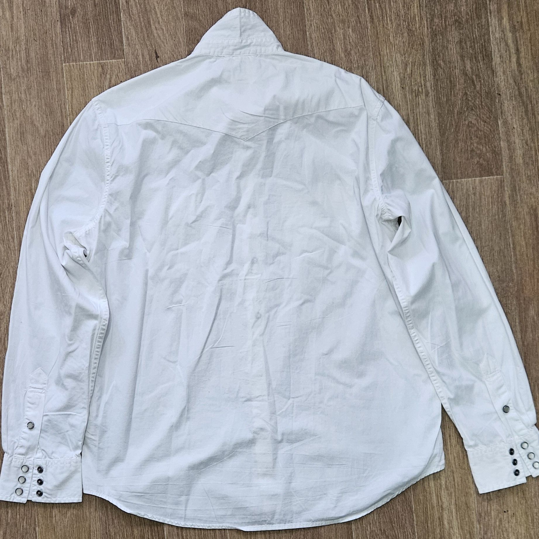 Denim & Supply Ralph Lauren Denim & Supply Ralph Lauren Shirt Mens G/L White Pearl Snap Size US L / EU 52-54 / 3 - 11 Thumbnail