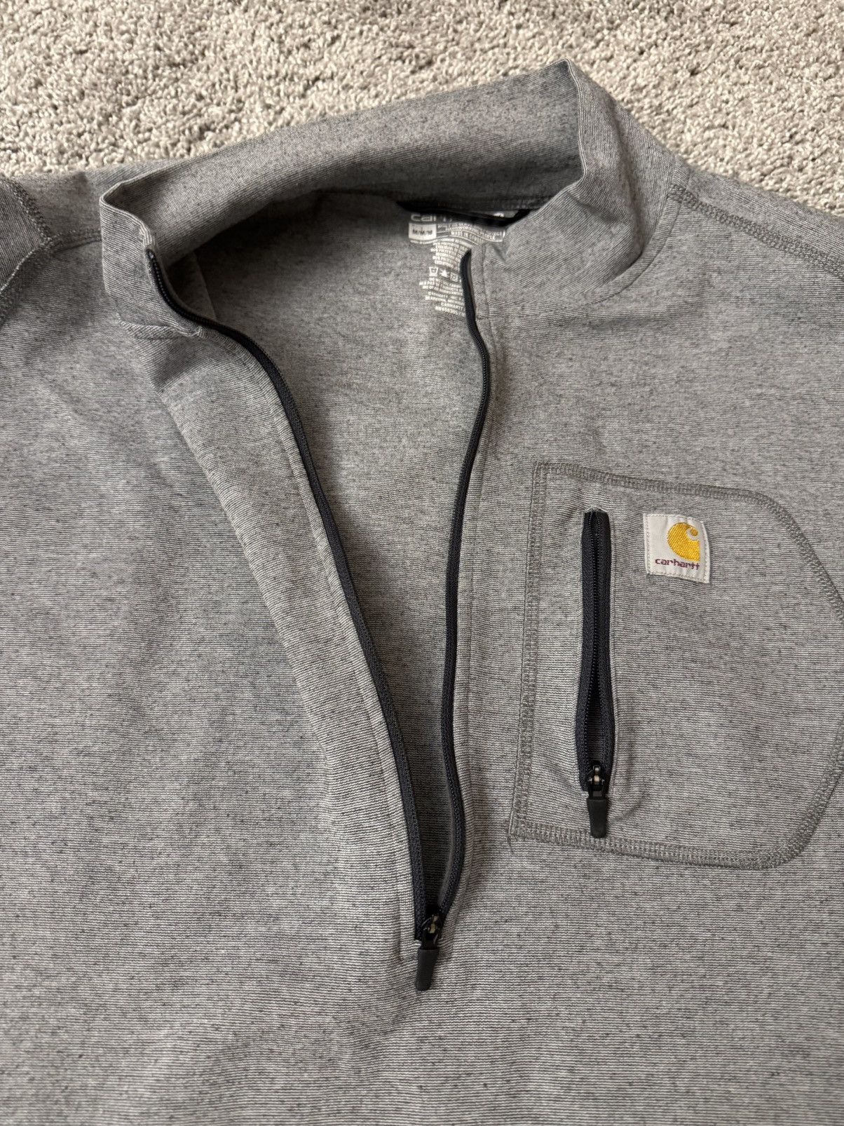Carhartt Heavyweight heathered knit base layer quarter-zip Size US M / EU 48-50 / 2 - 6 Thumbnail