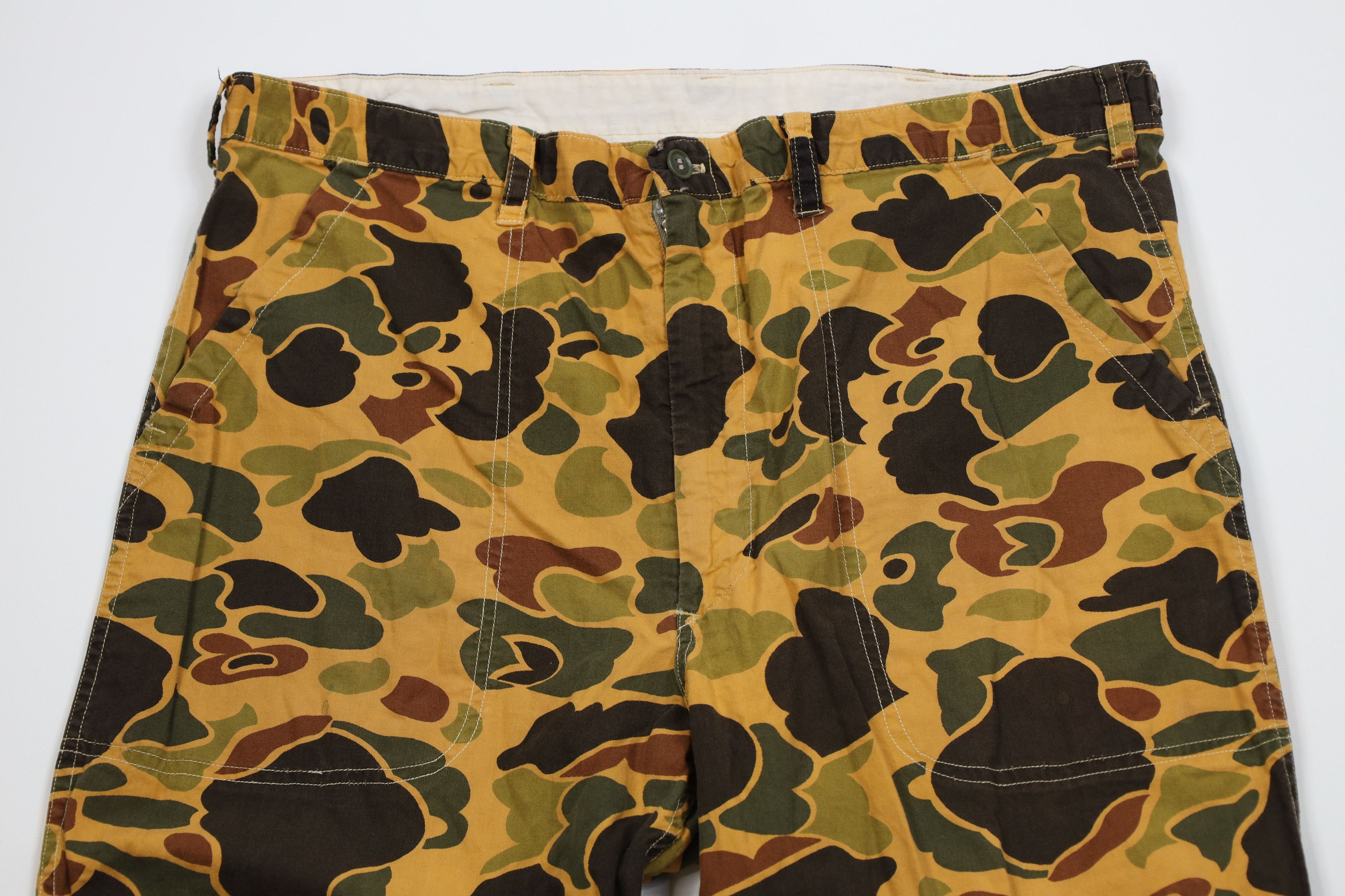 Vintage Vintage 60s 70s Streetwear Camouflage Wide Leg Pants USA Size US 34 / EU 50 - 2 Thumbnail