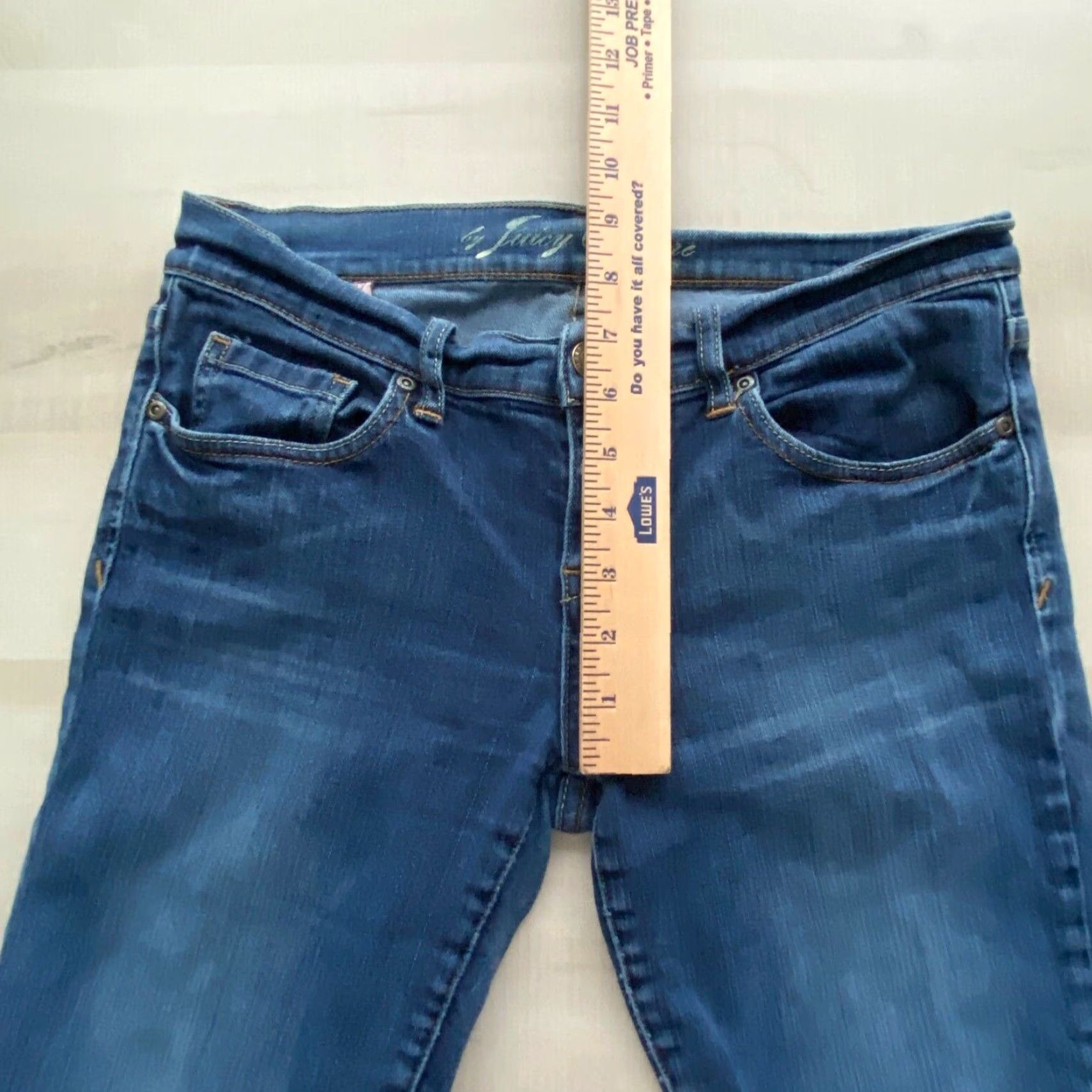 Juicy Couture Juicy Couture Blue Skinny Jeans Women's Medium Wash Low Rise Stretch 27 Size 27" / US 4 / IT 40 - 6 Thumbnail