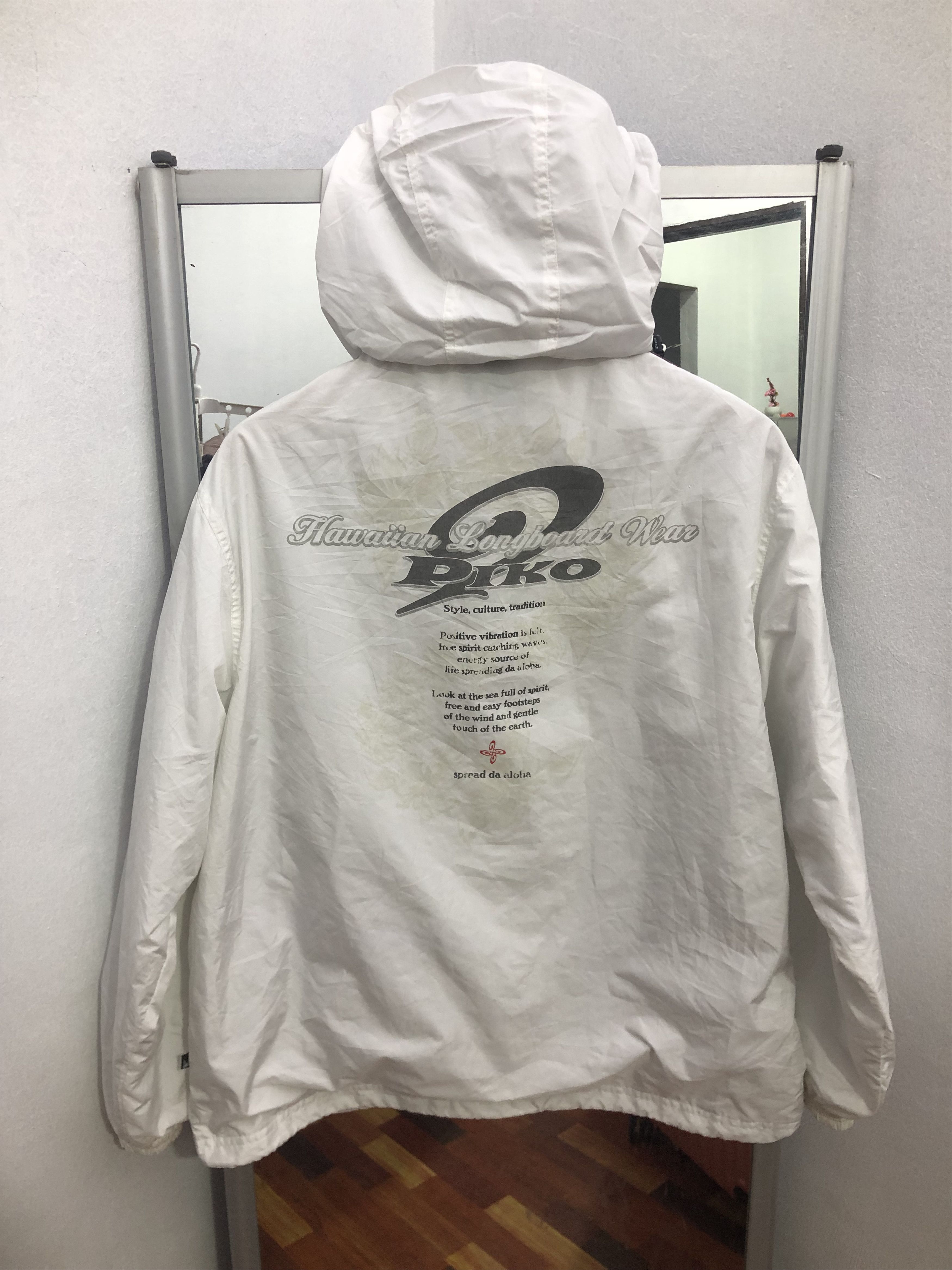 Vintage Vintage Piko Tape Logo Windbreaker Jacket White Size US S / EU 44-46 / 1 - 10 Thumbnail