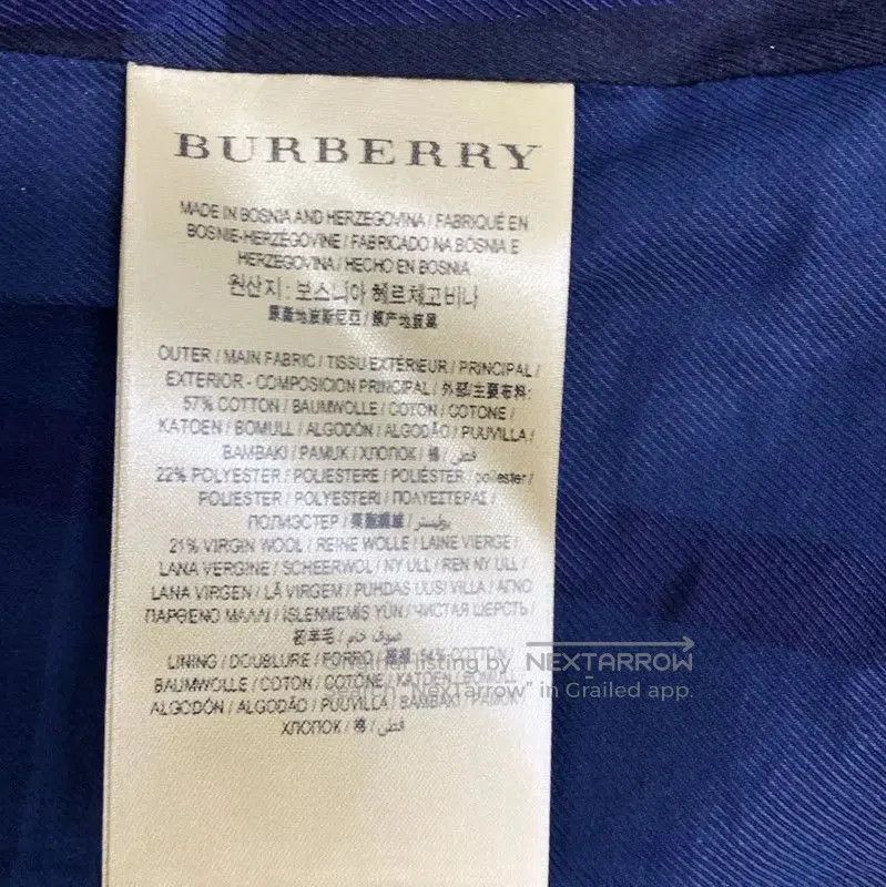 Burberry Burberry Deep Blue Cotton Women's Trench Coat. Size XS / US 0-2 / IT 36-38 - 7 Thumbnail