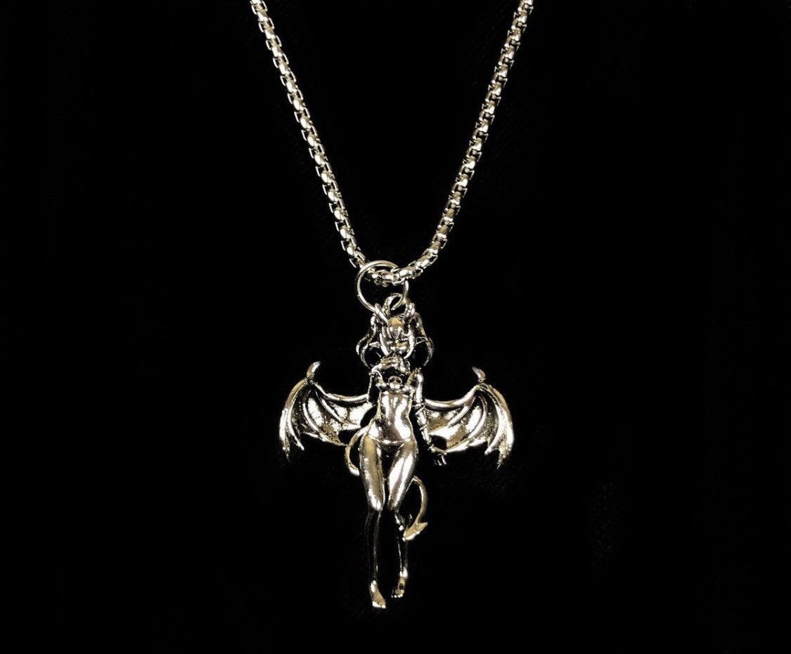 Jewelry Demon Girl Necklace Punk Chain Size ONE SIZE - 4 Thumbnail