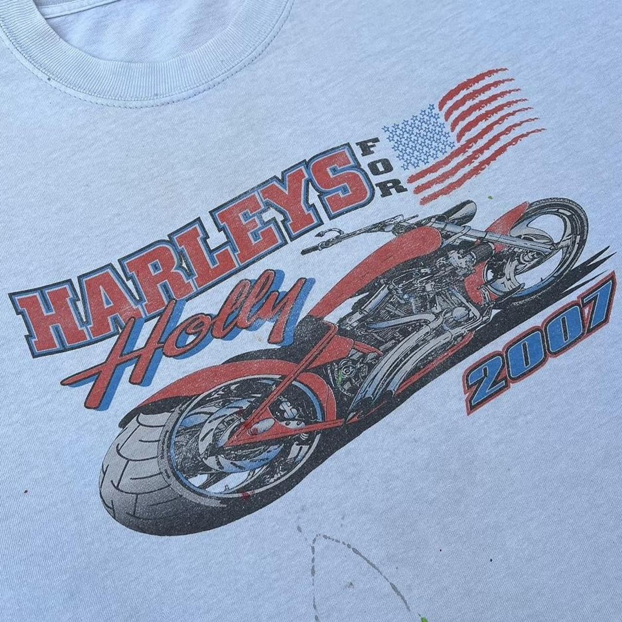 Gildan × Vintage Vintage Gildan Harleys for Holly Motorcycle Biker Tshirt Size US L / EU 52-54 / 3 - 3 Thumbnail