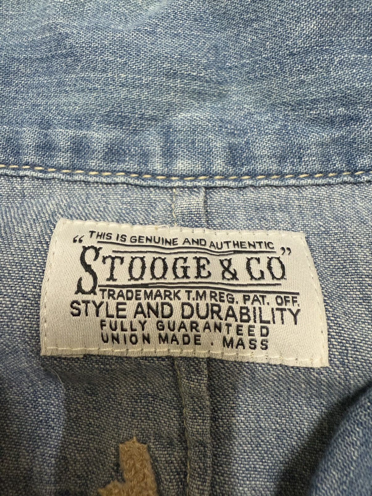 Japanese Brand Stooge & Co Union Made Button Chambray Denim Jacket Size US S / EU 44-46 / 1 - 8 Thumbnail