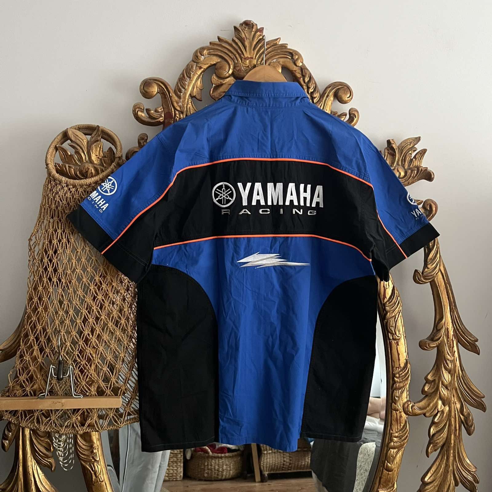 Yamaha Vintage shirt Yamaha Y2K Racing Blue Sz L Size US L / EU 52-54 / 3 - 2 Thumbnail