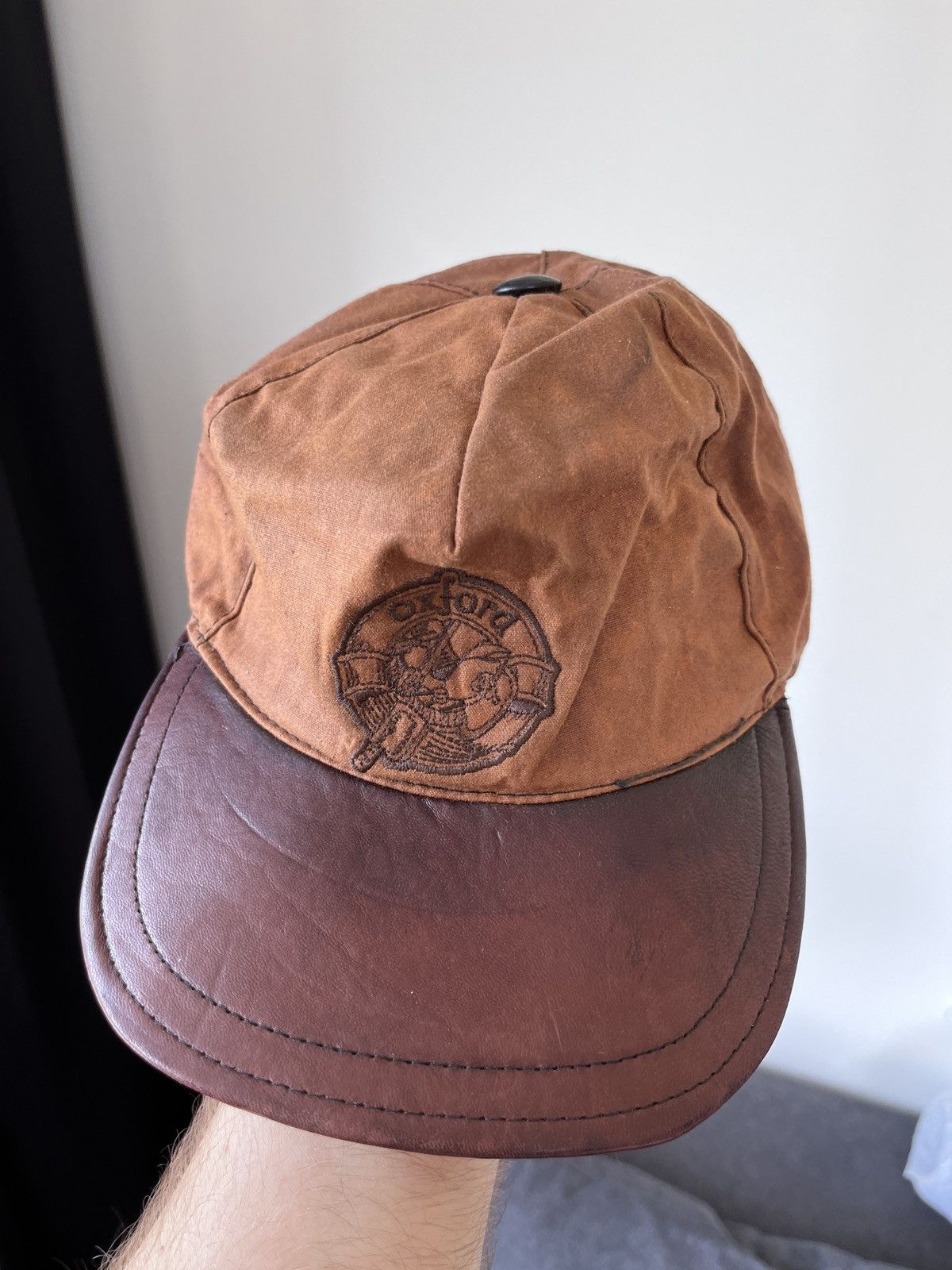 Vintage OXFORD Vintage Leather Brown Tartan Basseball Hat Cap Size ONE SIZE - 6 Thumbnail
