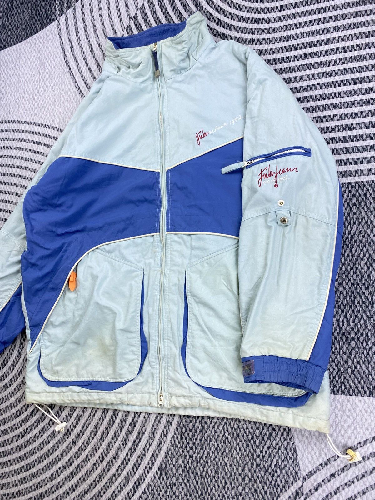 Fubu Vintage FUBU Rare Sport Two Tone Blue Zipper Jacket Size US XXL / EU 58 / 5 - 4 Thumbnail