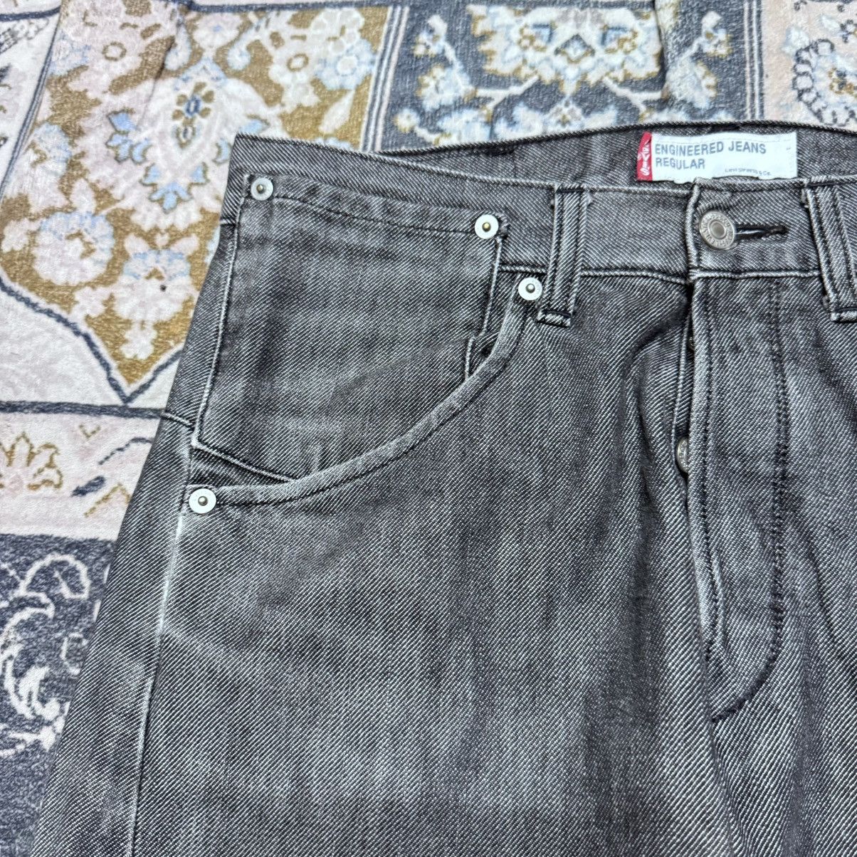 Levi's Vintage Levis Engineered Black Denim Baggy Jeans Size US 32 / EU 48 - 5 Thumbnail
