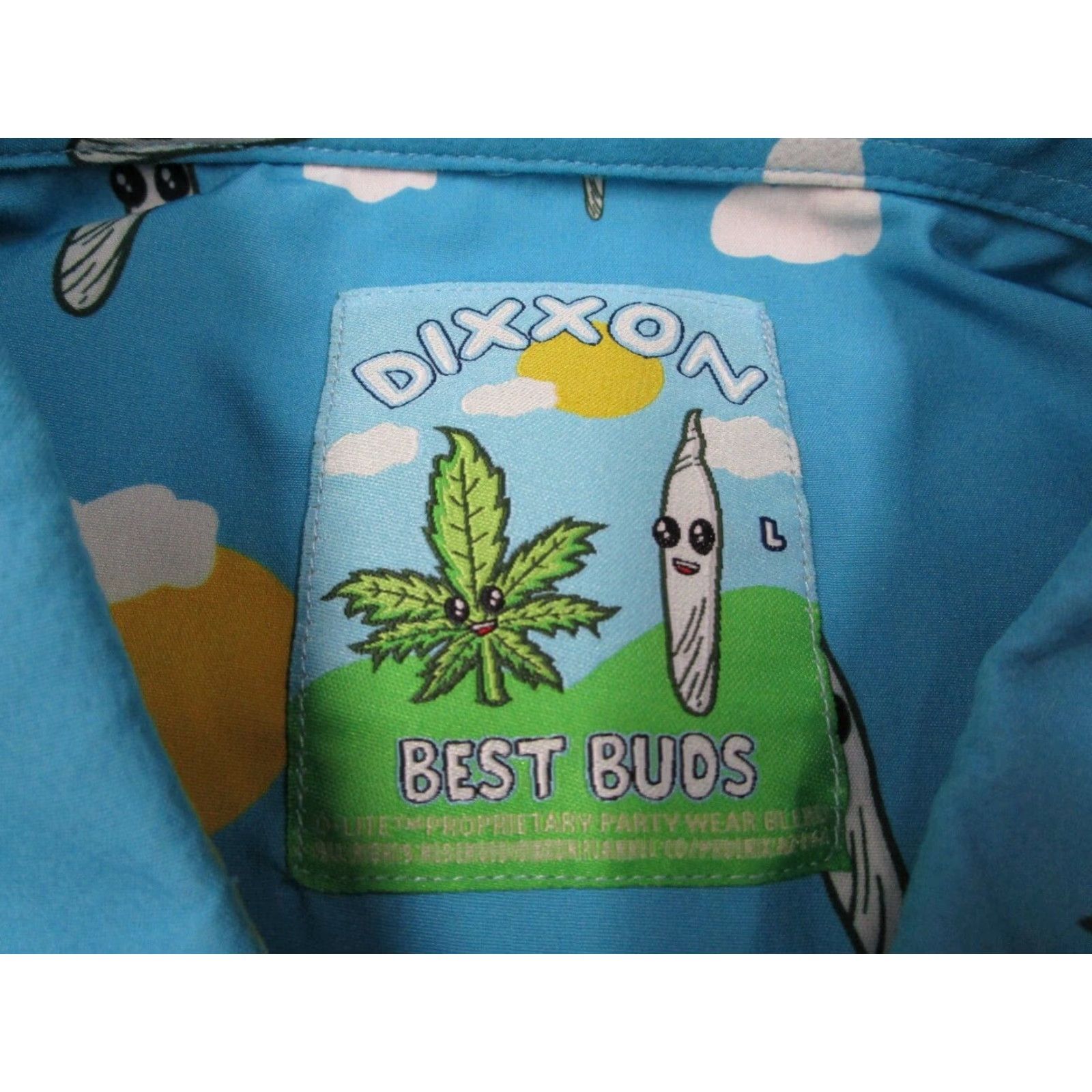 Vintage Dixxon Shirt Women Large Blue Best Buds Button Up Short Sleeve D-Lite Hawaiian Size L / US 10 / IT 46 - 2 Thumbnail