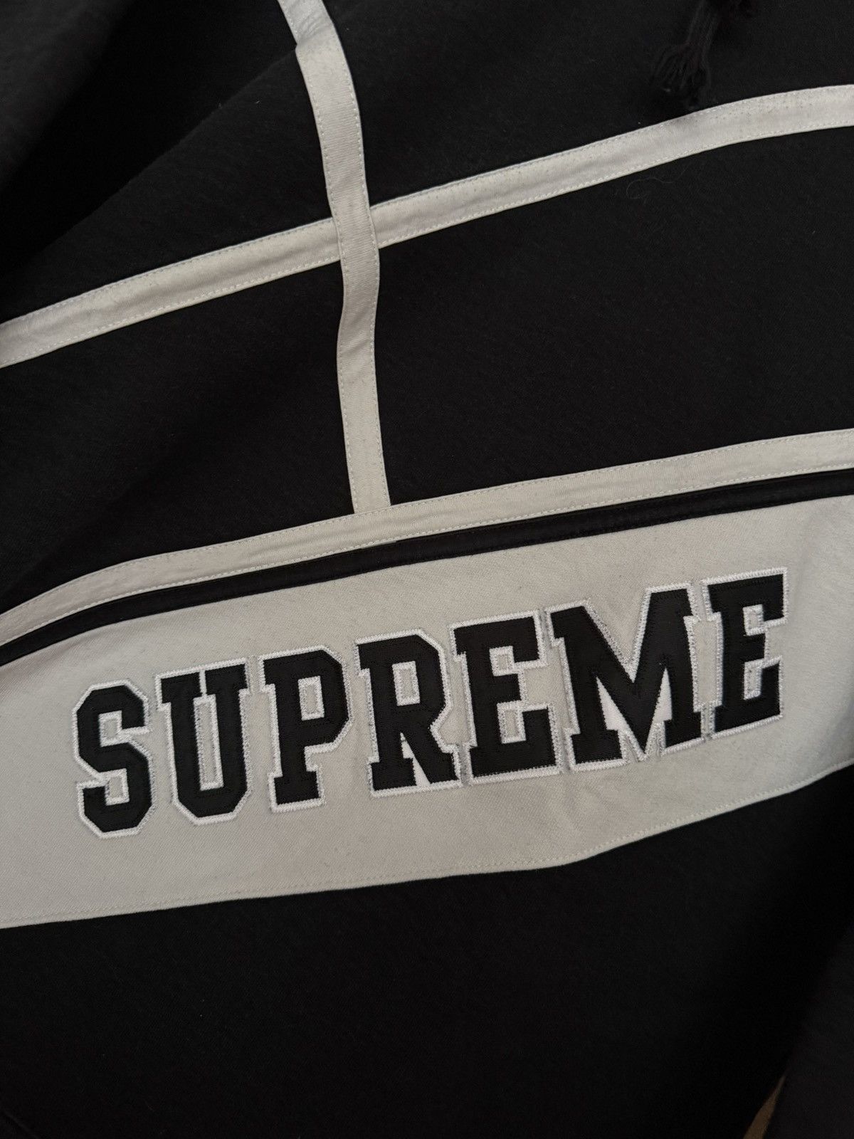 Supreme Supreme Diagonal Hoodie S/S 2018 Size US XL / EU 56 / 4 - 2 Thumbnail