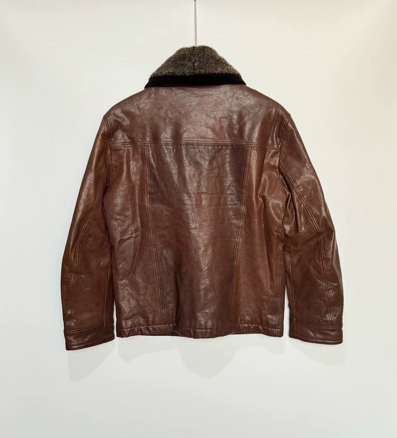 Gucci Gucci Brown Leather Jacket with Fur Collar-2506 Size US L / EU 52-54 / 3 - 2 Thumbnail
