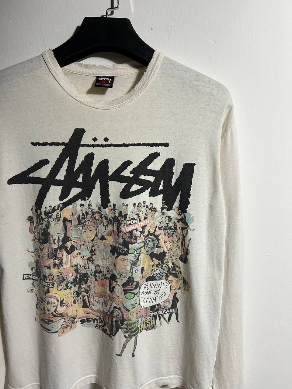 Stussy Vintage Distressed Stussy Yo Vinny! LS Shirt Size US M / EU 48-50 / 2 - 3 Thumbnail