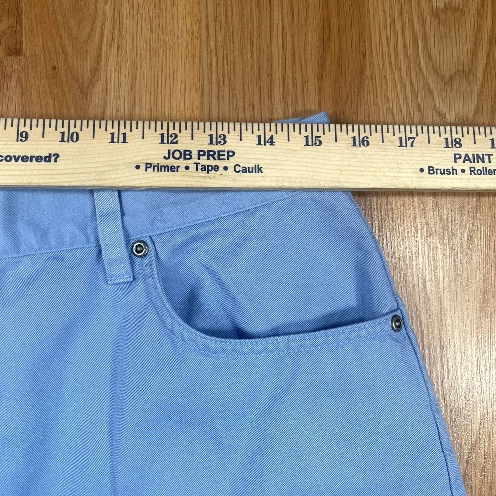 Vintage VINTAGE LL Bean Shorts Womens Size 14 Blue Flat Front Khaki Chino Slacks 100% Cotton Size 36" / US 14 / IT 50 - 4 Thumbnail