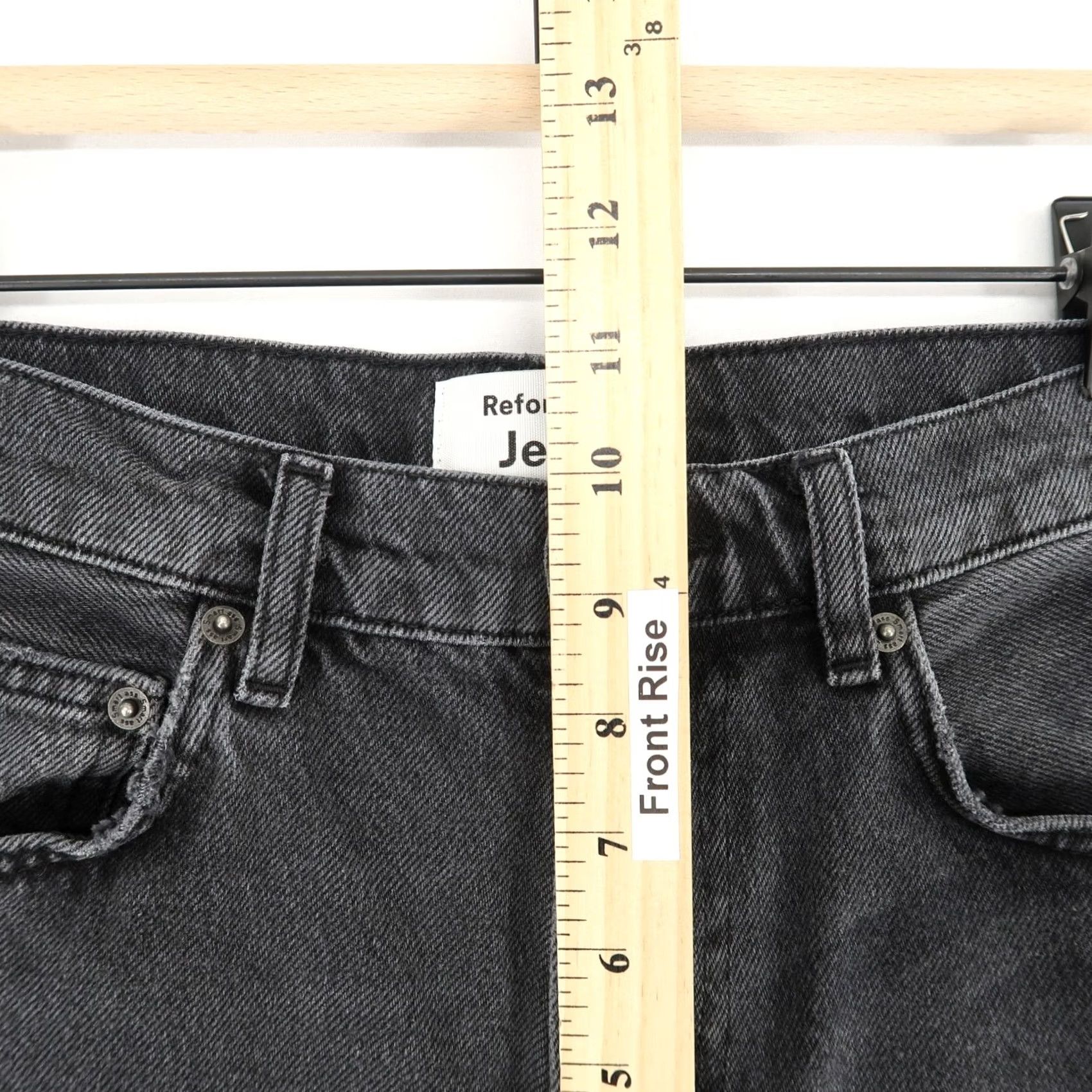 Reformation Reformation Jeans Womens 26 Monterey Washed Black Cotton Blend Denim Size 26" / US 2 / IT 38 - 5 Thumbnail