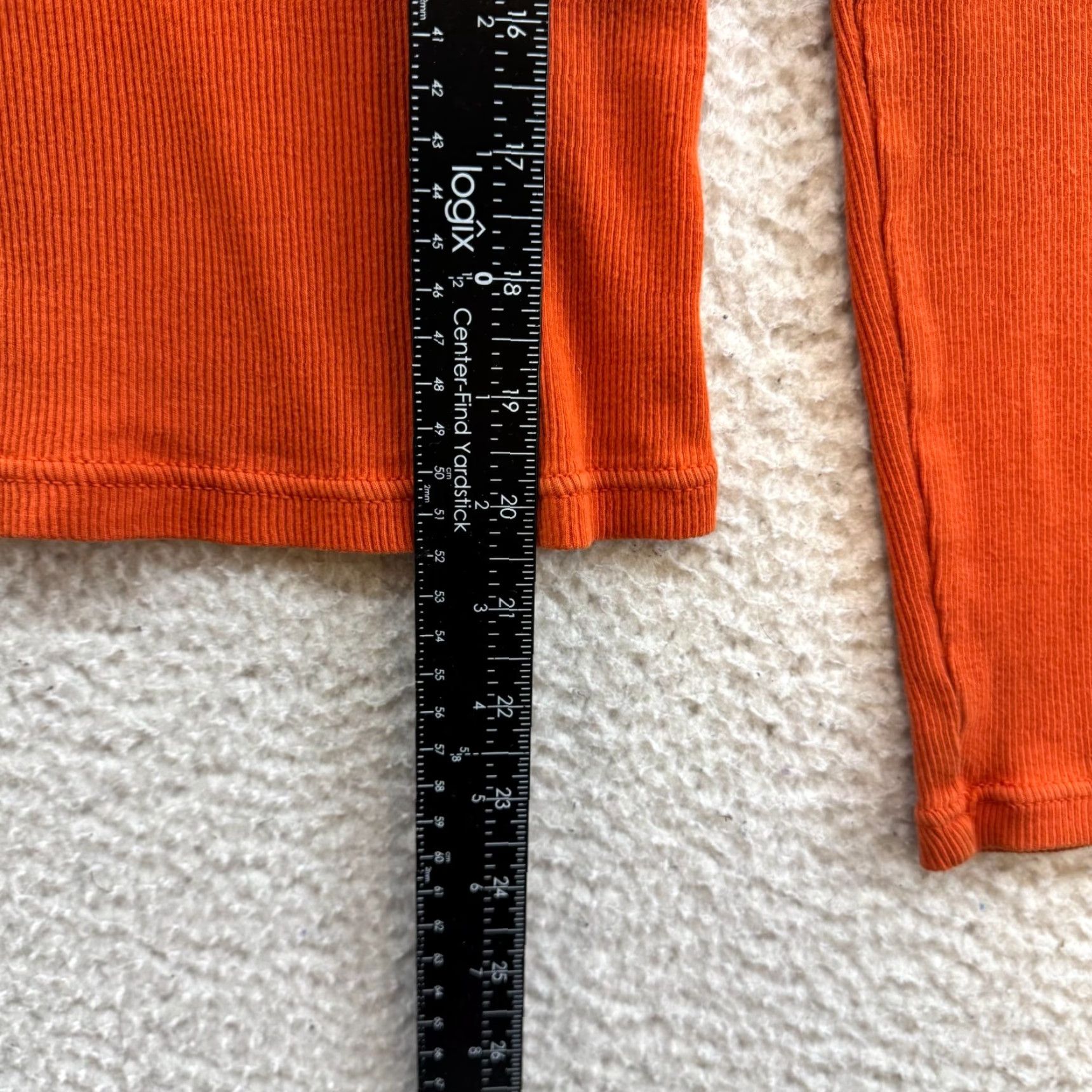 Abercrombie & Fitch VINTAGE Abercrombie Shirt M Orange 90s Rib Knit Boho Fairy Grunge Size M / US 6-8 / IT 42-44 - 7 Thumbnail