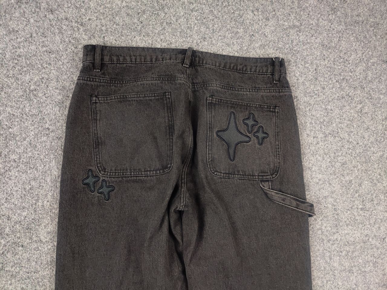 Broken Planet Broken Planet Market carpenter Dark Gray Star Denim Jeans Size US 34 / EU 50 - 7 Thumbnail