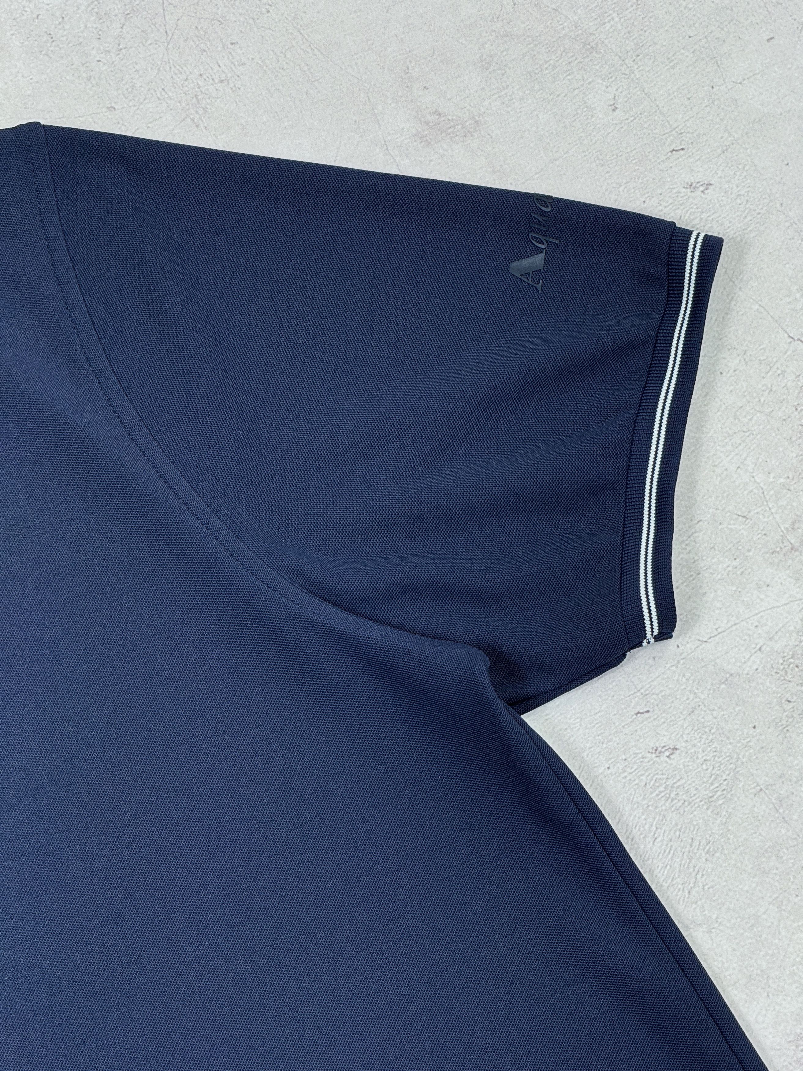 Aquascutum Aquascutum London Polo T-Shirt Dark Blue & Chek Collar Size US L / EU 52-54 / 3 - 9 Thumbnail
