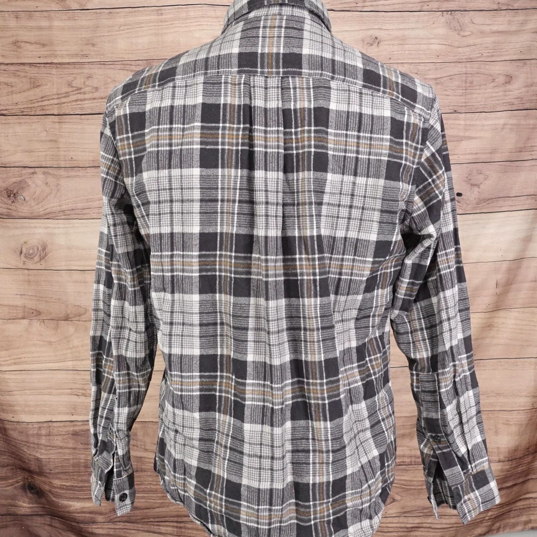Eddie Bauer Eddie Bauer Men's Flannel Shirt Medium Gray Black Plaid Casual Long Sleeve Button-Down Size US M / EU 48-50 / 2 - 5 Thumbnail