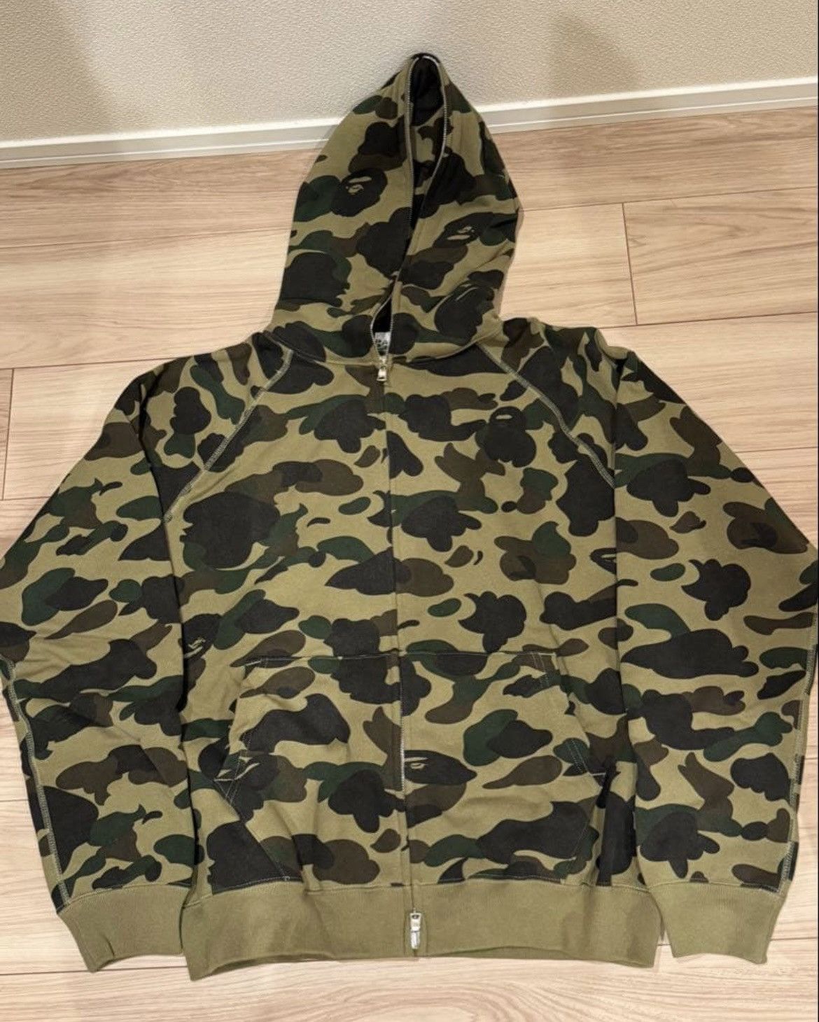 Bape RARE OG 2006 A BATHING APE GREEN 1ST CAMO FULLZIP HOODIE Size US S / EU 44-46 / 1 - 1 Thumbnail