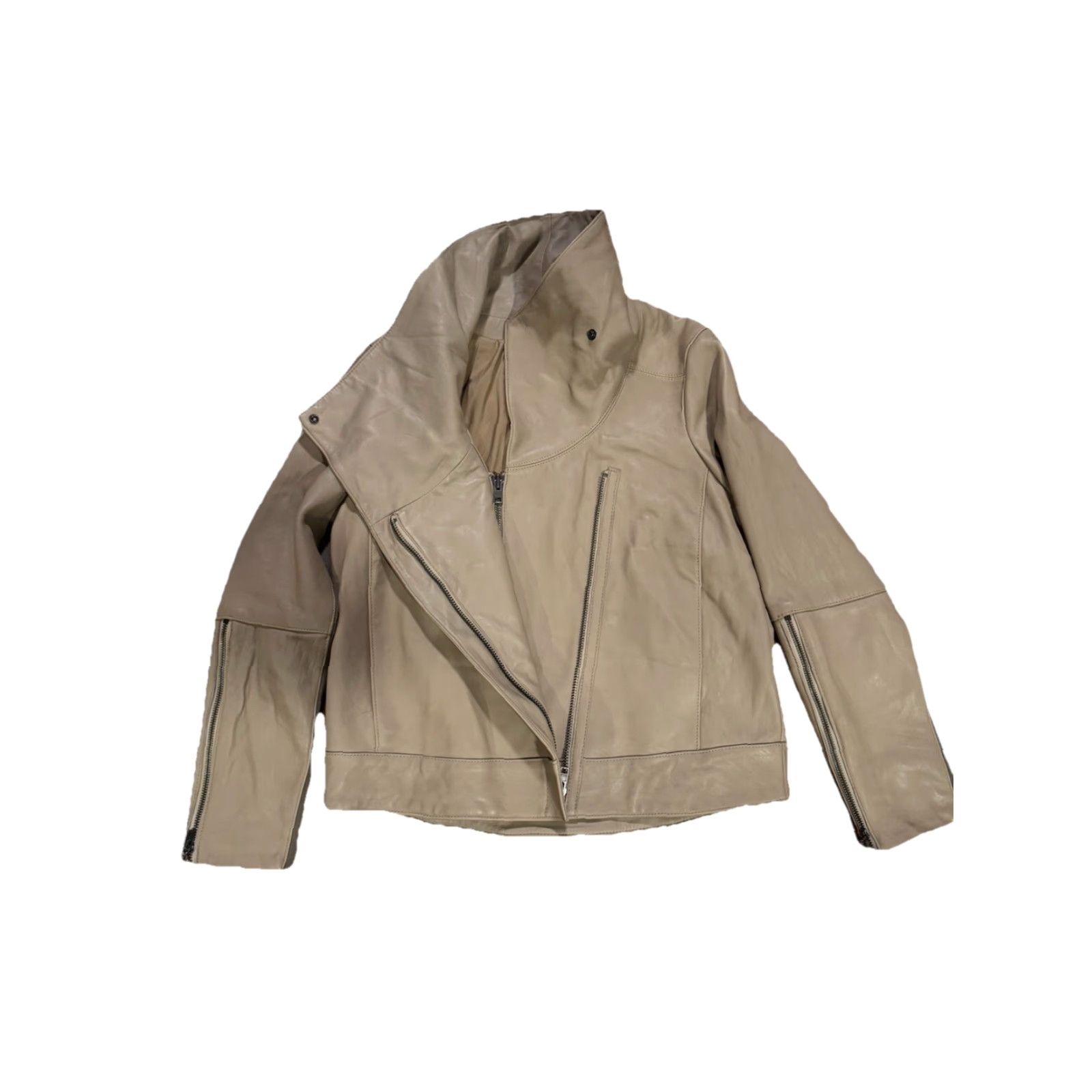 Helmut Lang VINTAGE HELMUT LANG Lamb Leather Biker Jacket Size LARGE Tan Size L / US 10 / IT 46 - 5 Thumbnail