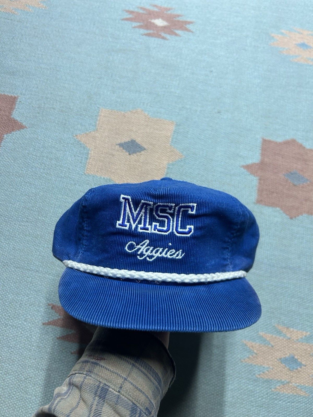 Vintage Vtg strap hat corduroy MSC Aggies Murray state college USA Size ONE SIZE - 2 Thumbnail