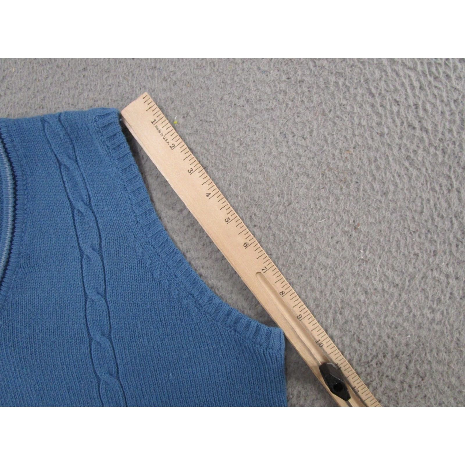 Vintage VINTAGE Chevron Vest Sweater 90s Knit Acrylic Blue L Men Pullover Sleeveless Golf 90s Theme Mens Size US L / EU 52-54 / 3 - 6 Thumbnail