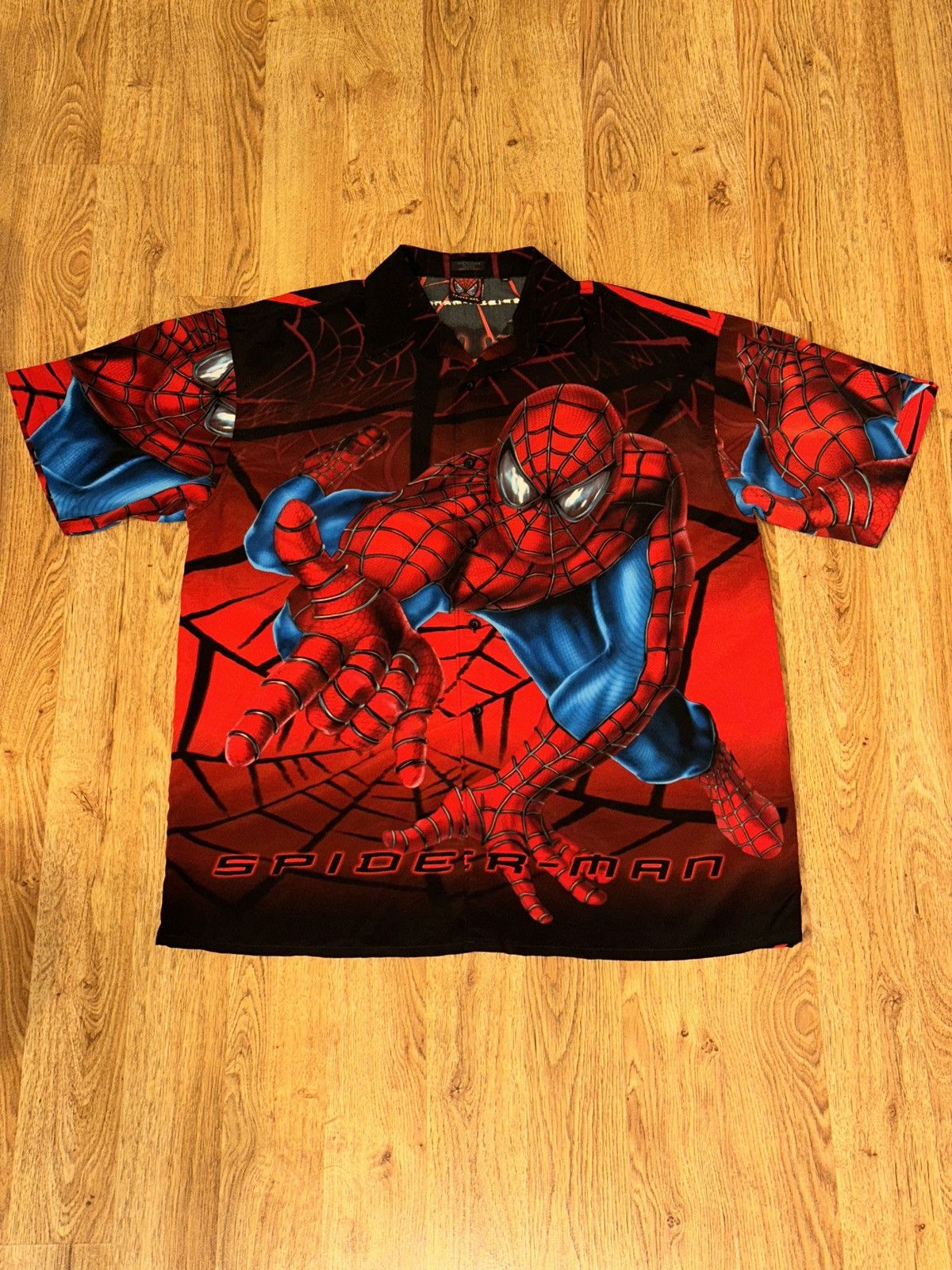 Marvel Comics VTG 2002 SPIDER-MAN AOP All Over Print Button Down Shirt MED Size US M / EU 48-50 / 2 - 1 Thumbnail