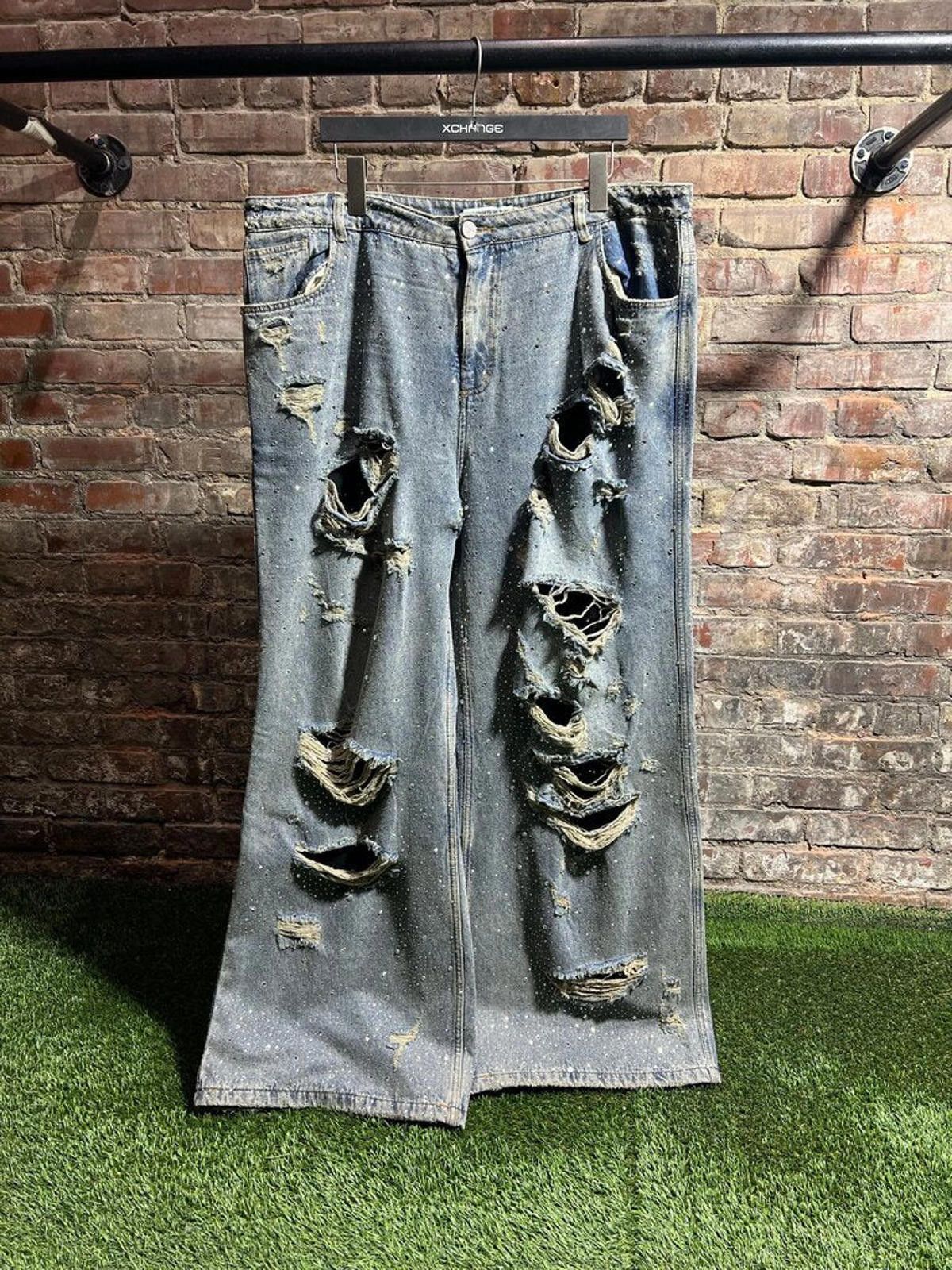 Other Vale State Rhinestone Thermal Lined Blue Jeans Sz. 38 Size US 38 / EU 54 - 1 Thumbnail